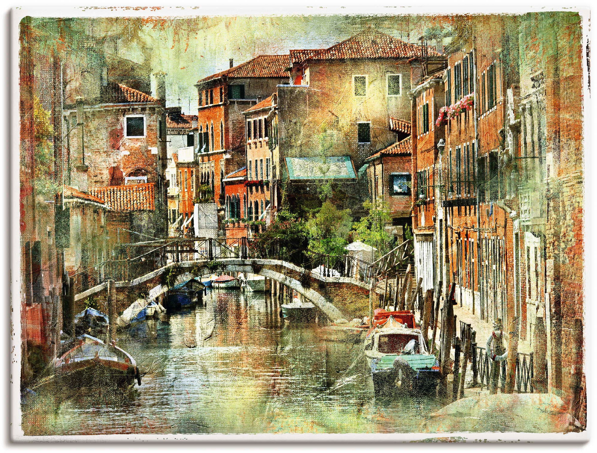in Wandbild Größen oder Venedig«, kaufen Raten (1 Poster Artland Wandaufkleber auf Alubild, Leinwandbild, in versch. »Kanal St.), Italien, als