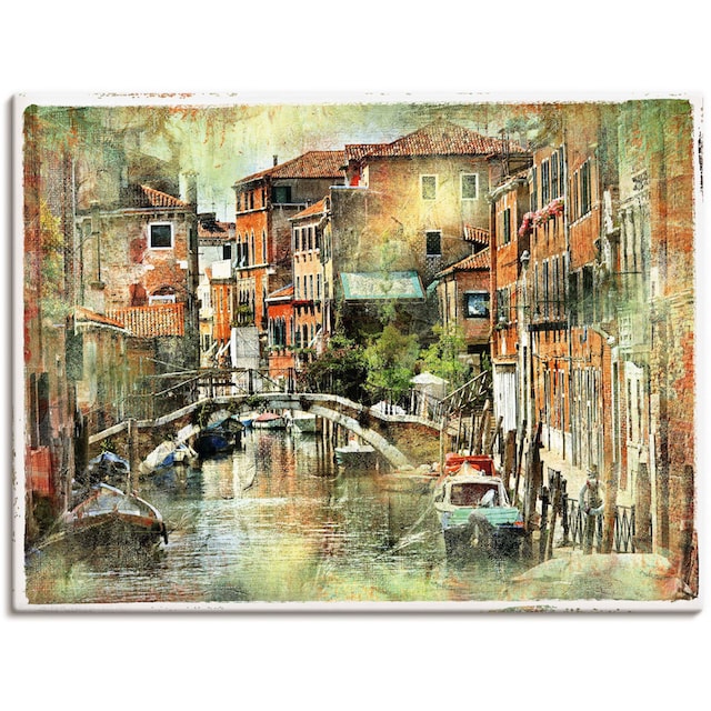 Artland Wandbild »Kanal in Venedig«, Italien, (1 St.), als Alubild,  Leinwandbild, Wandaufkleber oder Poster in versch. Größen auf Raten kaufen