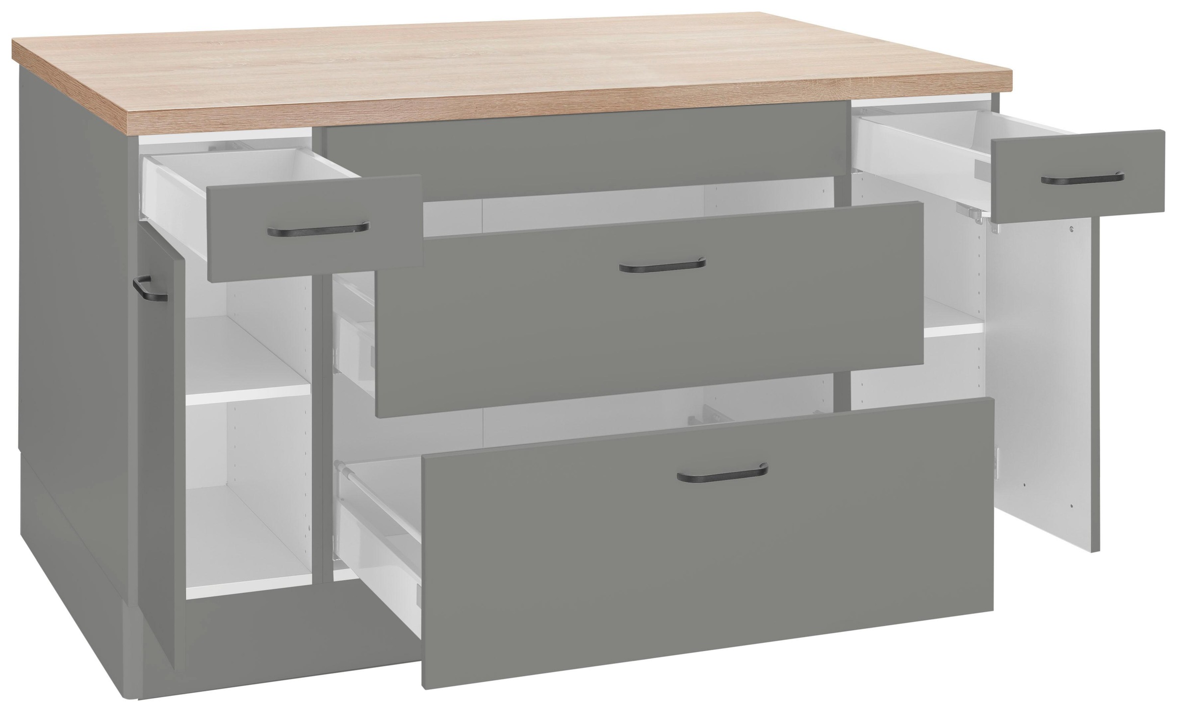 OPTIFIT Kücheninsel »Elga«, Soft-Close-Funktion, großen Vollauszügen, Stellbreite 150 x 95 cm