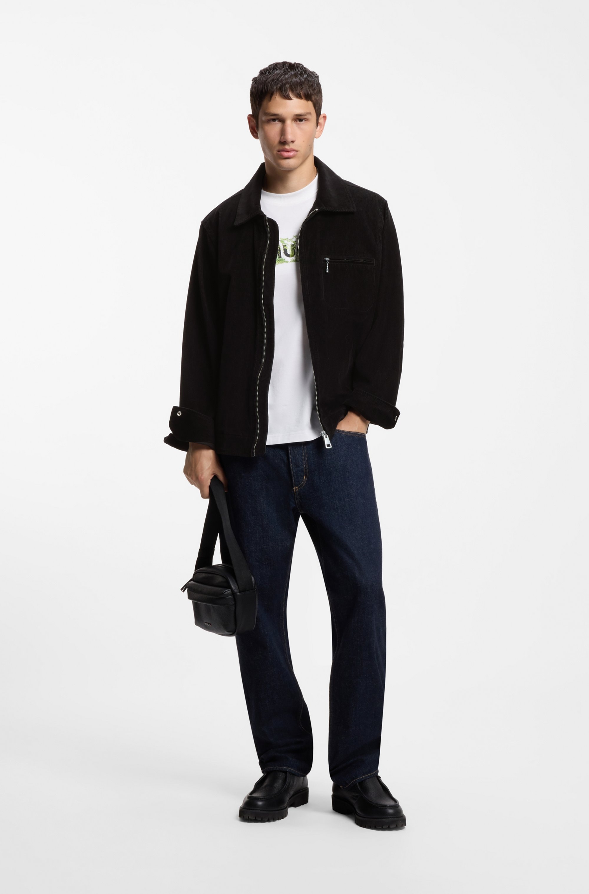 HUGO Cordjacke »Braxton264W1« mit Hemdkragen