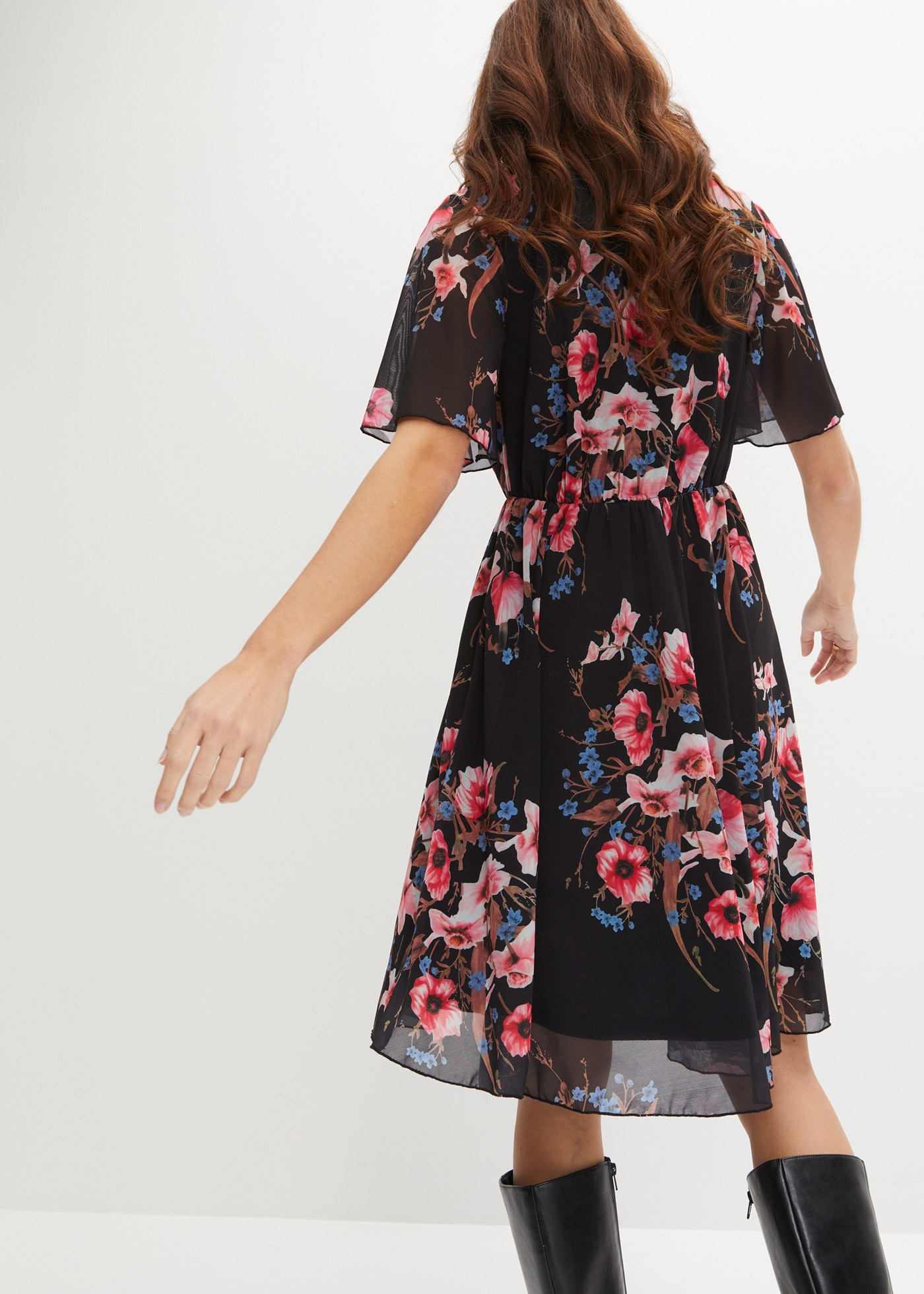 bonprix Minikleid für den Alltag, aus Polyester und Elasthan, ausgestellte Passform