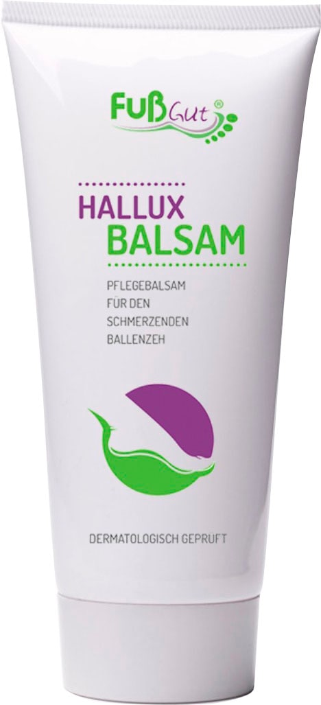 Fußgut Fußcreme »Hallux Balsam mit natürlichen Inhaltsstoffen, pflegt und erfrischt«, wirkt kühlend, fettet nicht, für den schmerzenden Ballenzeh