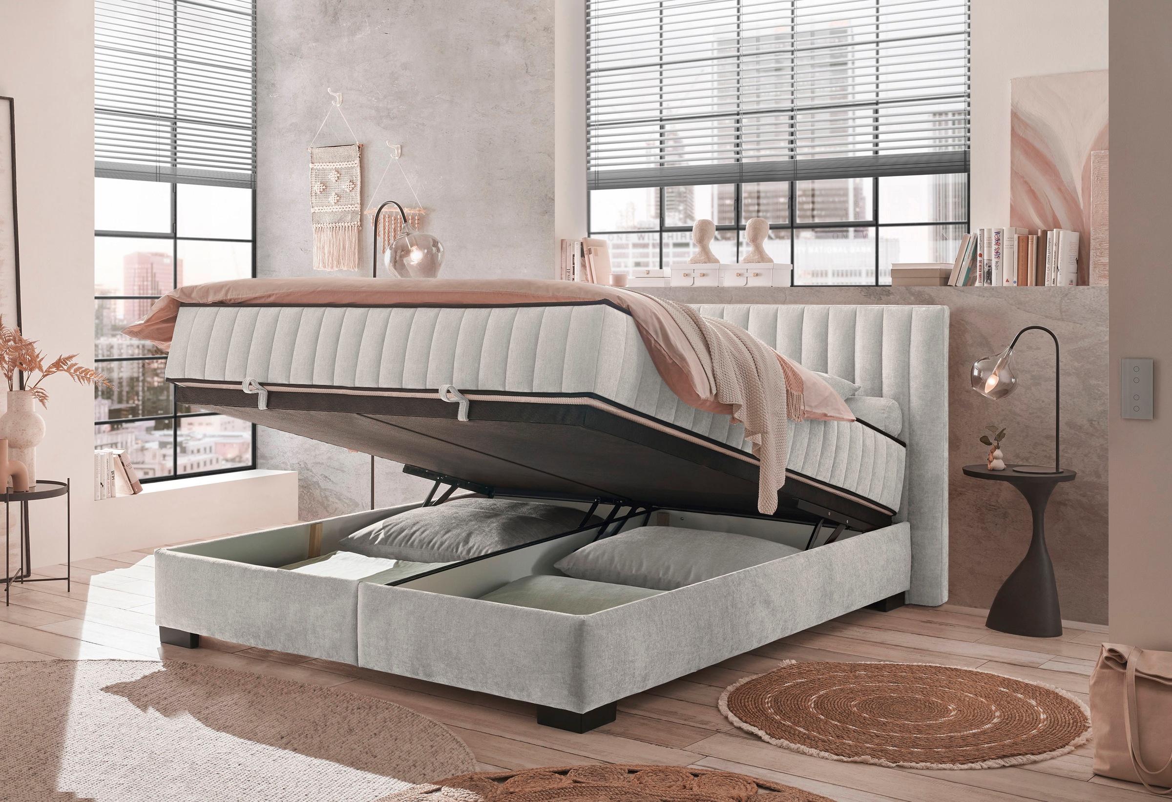 ED EXCITING DESIGN Boxbett »Nagol«, mit Bettkasten, mit Wendematratze, erhältlich in verschiedenen Breiten
