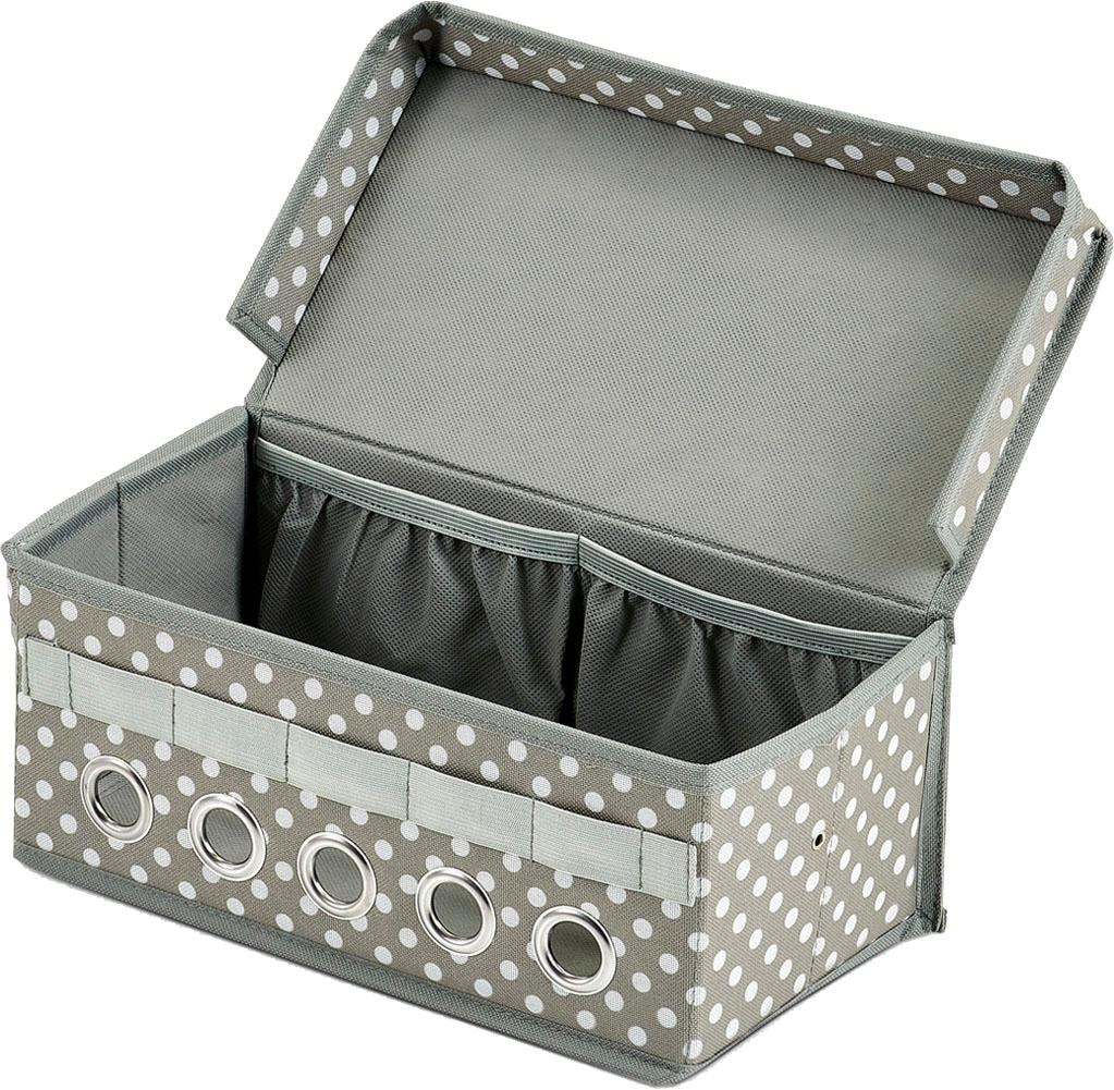 Zeller Present Aufbewahrungsbox, (Geschenkband-Organizer, aus Polyester
