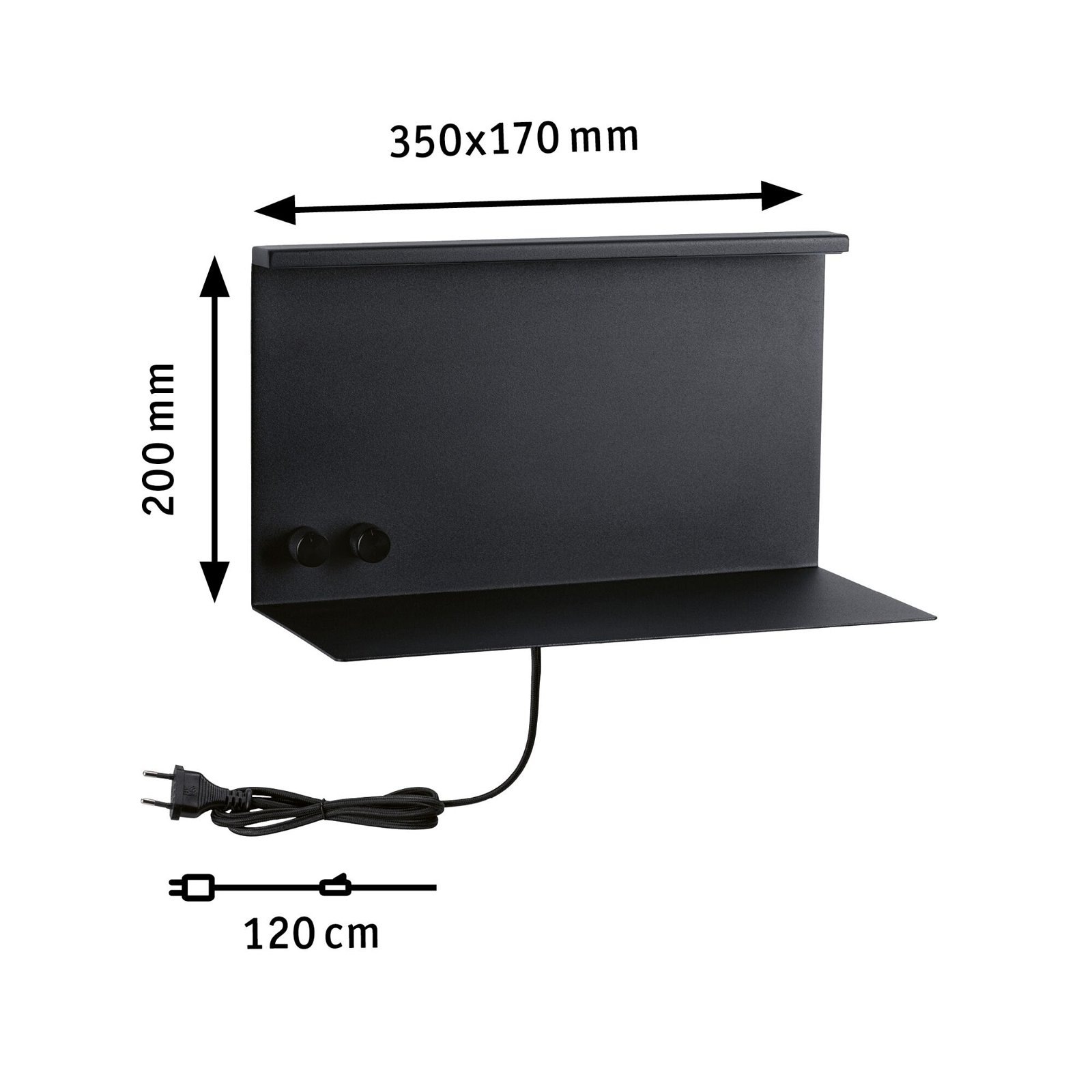 Paulmann LED Wandleuchte »Jarina 4,5W/1,6W USBC 230V 3000K Metall«, 1 flammig