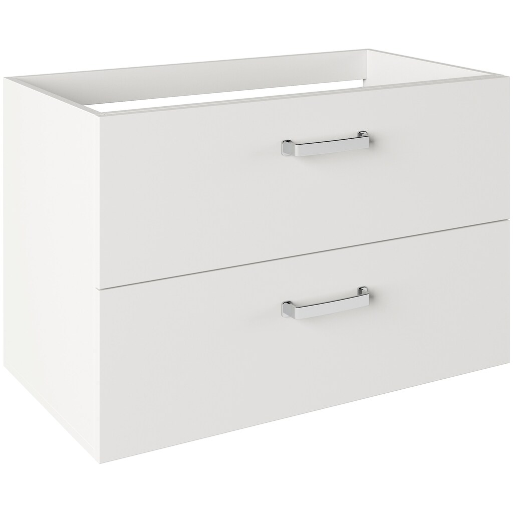 welltime Waschtisch »Cosmo«, Breite 80cm, mit Keramik Waschbecken, Badmöbel, Waschplatz eiche