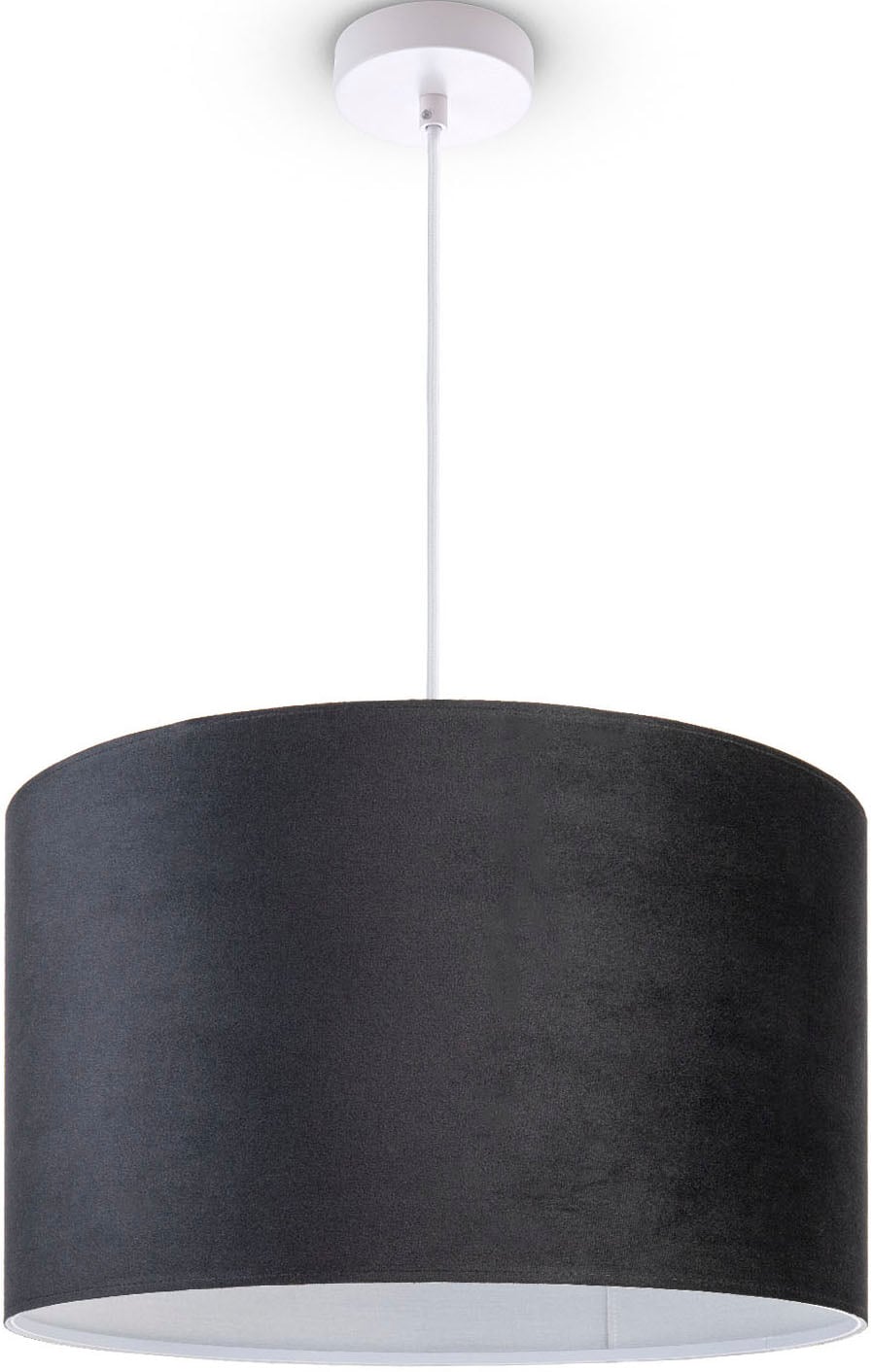 Paco Home Pendelleuchte »Hugo uni Color«, Wohnzimmer Lampenschirm aus  Velour Unifarben Deko E27 Kabel 1,5m online kaufen | mit 3 Jahren XXL  Garantie