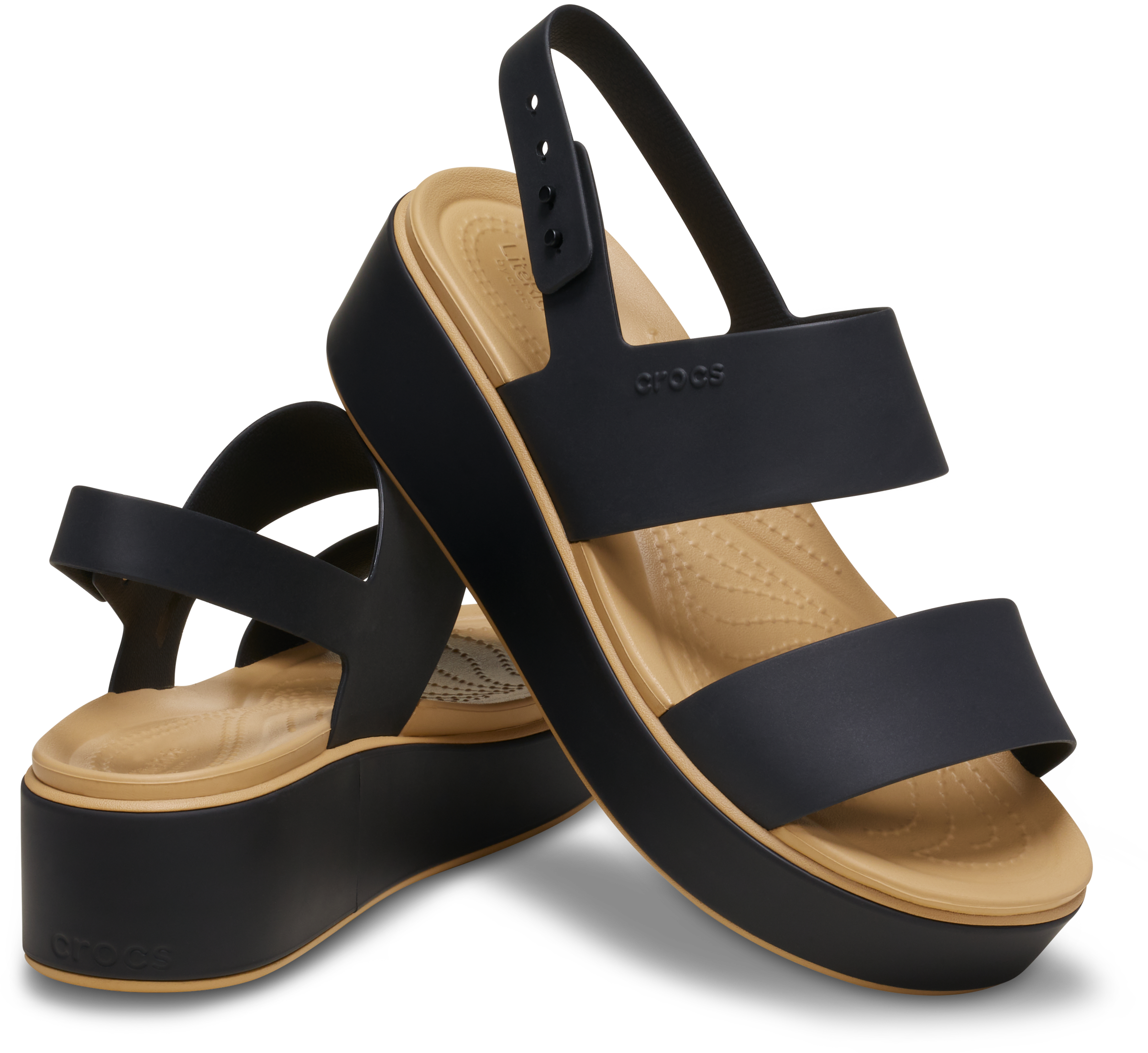 Crocs Plateausandale »Brooklyn Matte Wrap Low Wedge«  Sommerschuh, Sandalette, Riemchensandale mit Softfußbett
