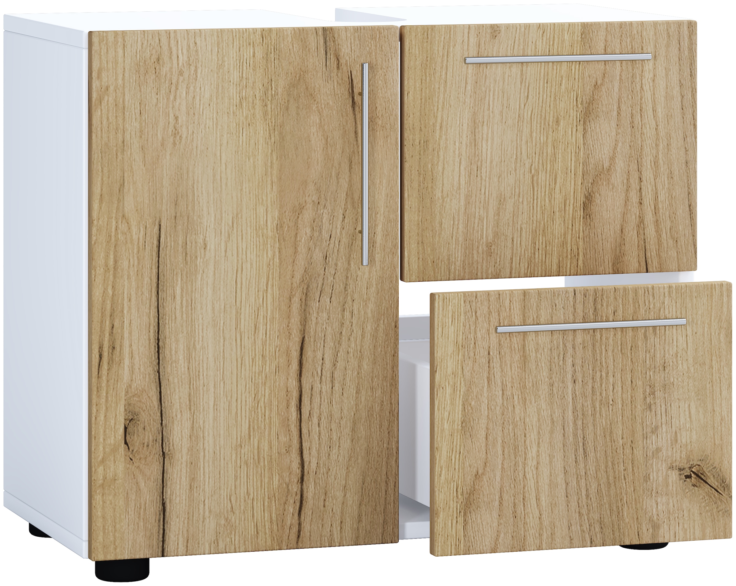 VCM Waschbeckenschrank »Holz Badmöbel Badunterschrank Flandu Schublade« 1 Stk. tlg.