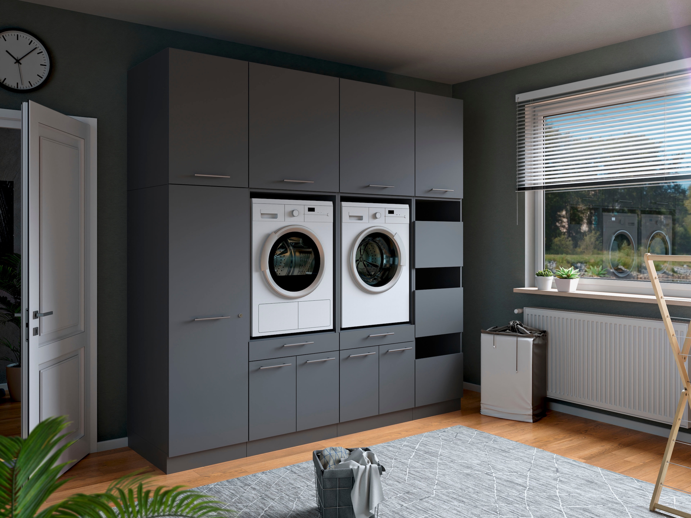 Laundreezy Mehrzweckschrank-Set »Laundreezy, 8-tlg. Mehrzweckschrank-Set B/H/T 235/238/68 cm« 8 Stk. tlg.