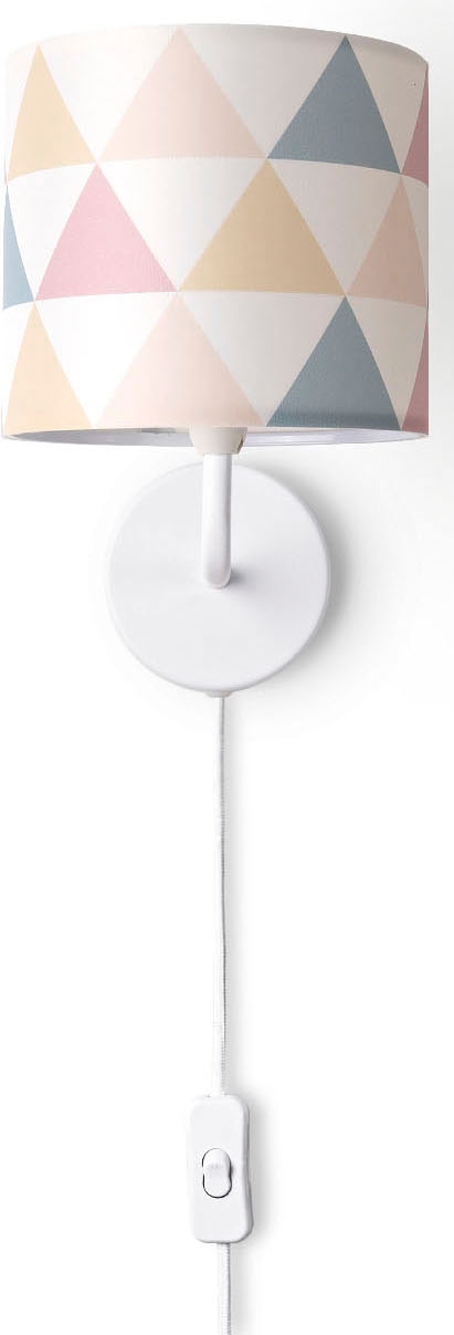 Paco Home Wandleuchte »Luca Delta«, 3 Bunt Wandlampe Lampenschirm online kaufen XXL Garantie | mit Wandleuchte Textilschirm Dreieck E14 Jahren Stoff