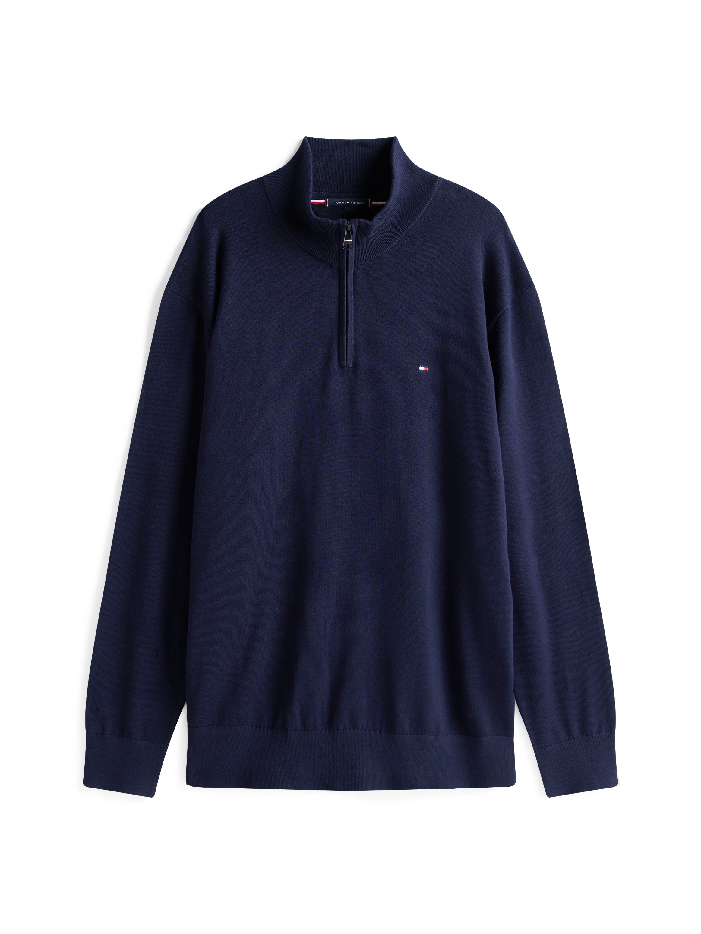 Tommy Hilfiger Big & Tall Stehkragenpullover »BT-ESSENTIAL COTTON ZIP MOCK-B«, Großen Größen