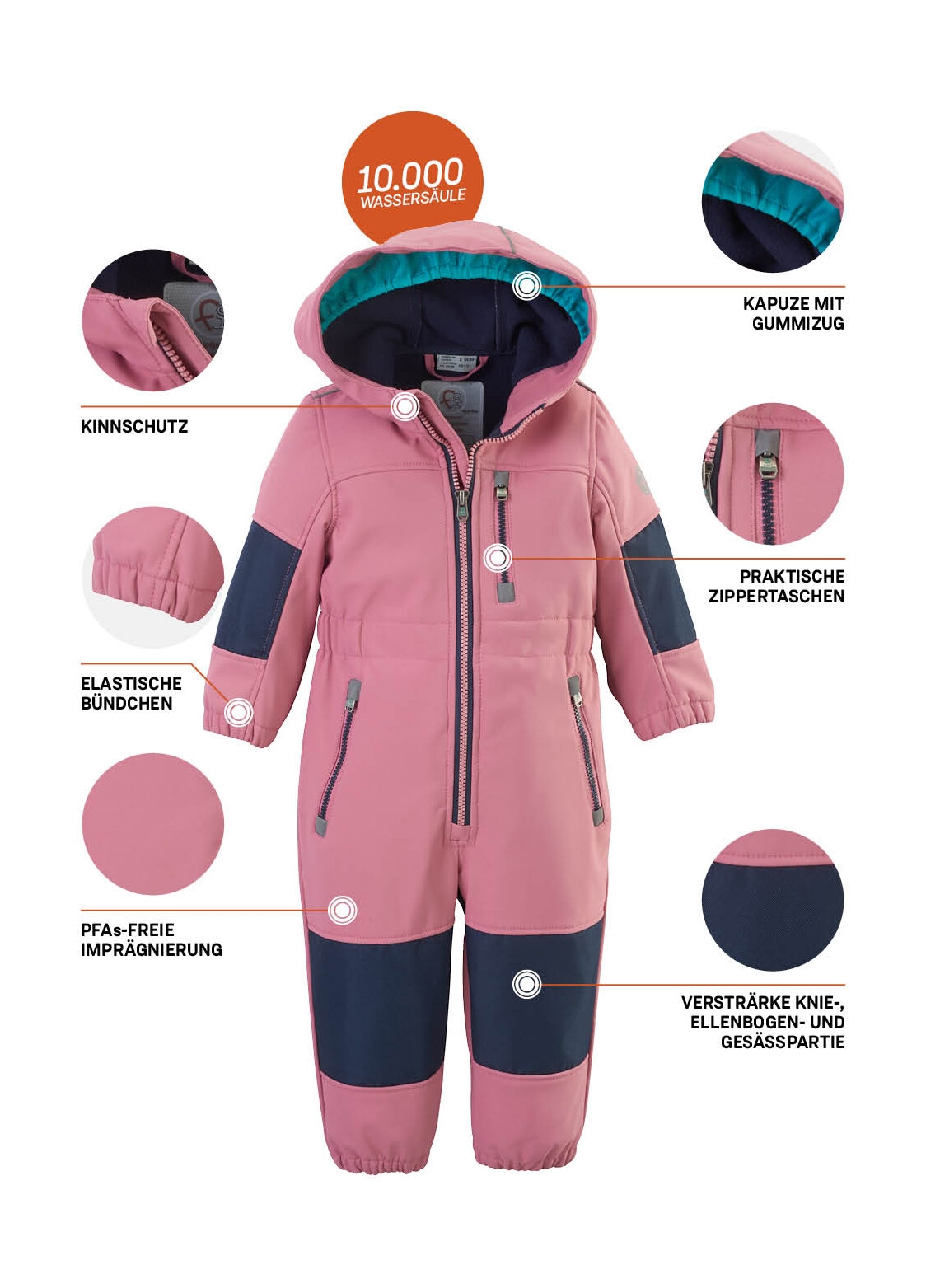 first instinct by killtec Overall »FIOW 35 MNS ONPC«, Softshellanzug mit Fleece Innen, wasserabweisend, winddicht
