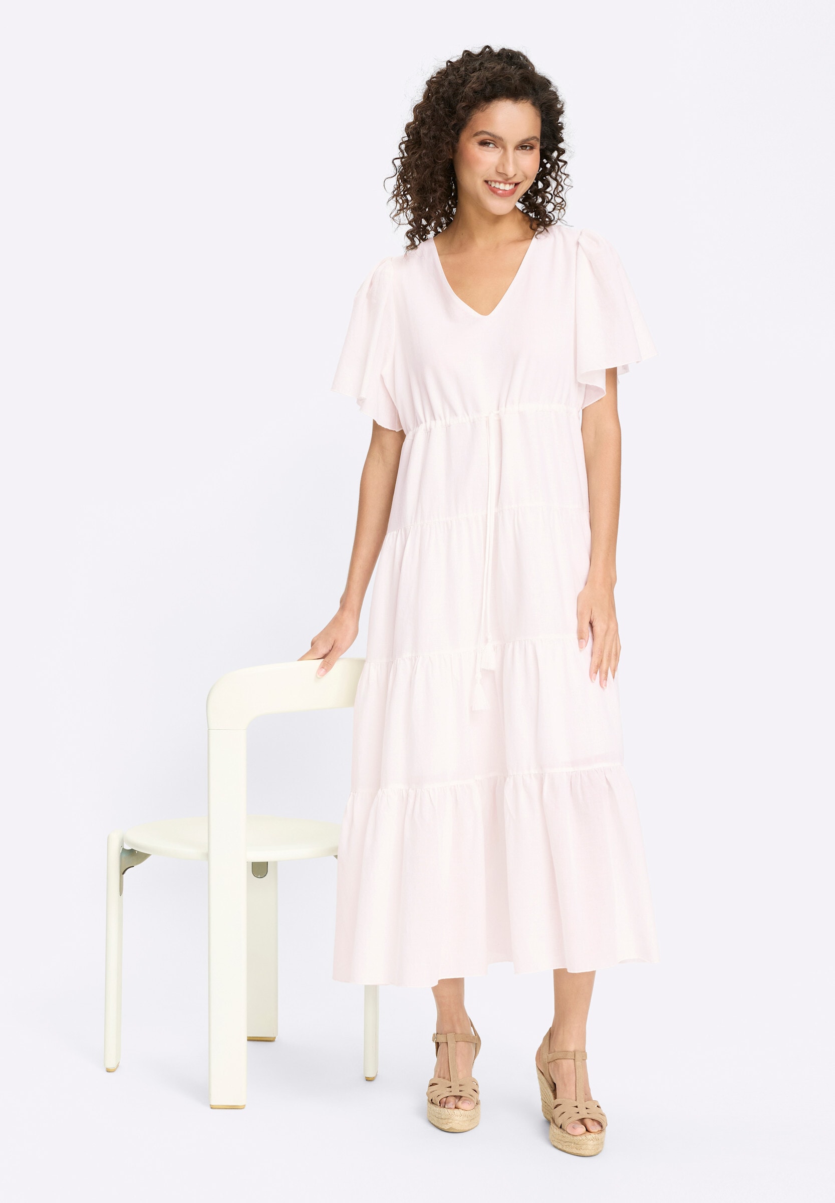 heine Sommerkleid »Webkleid Baumwollkleid in Maxilänge« Nahttasche