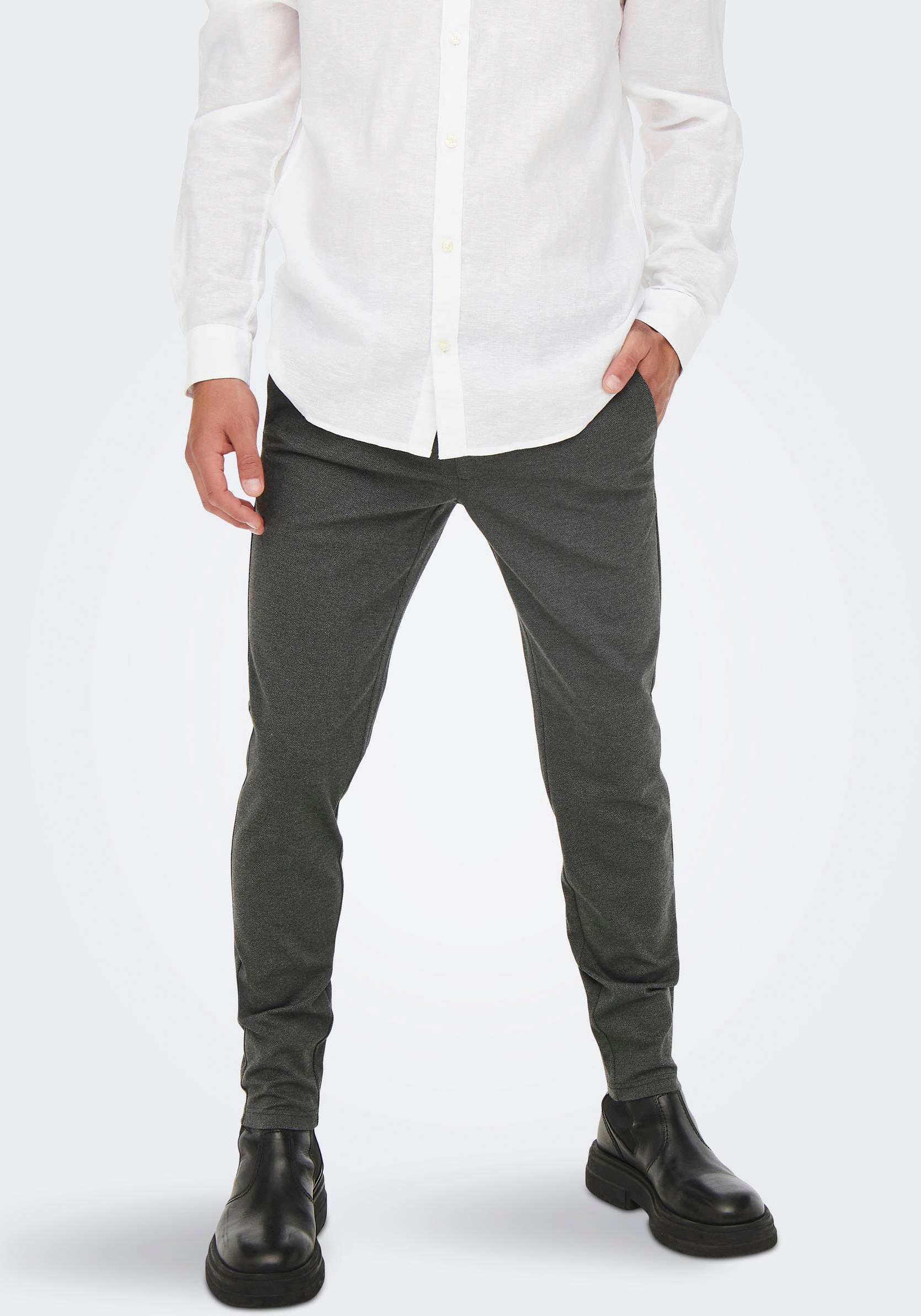 ONLY & SONS Stoffhose  mit leichtem Strukturmuster