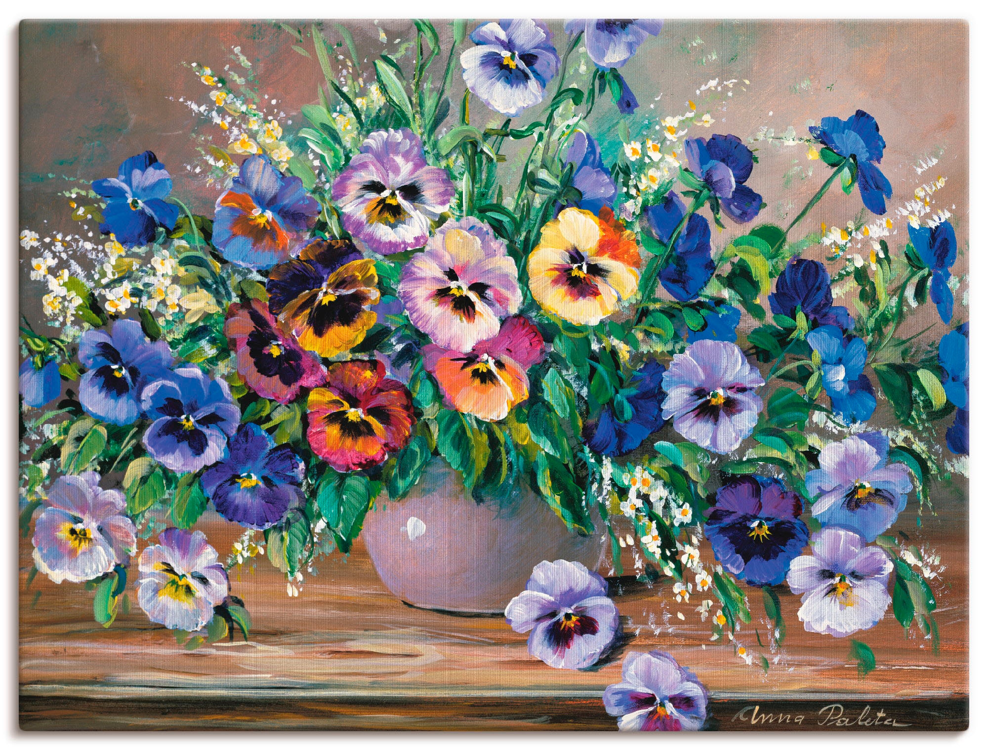 Artland Wandbild »Stiefmütterchenstrauß«, Blumen, Raten Größen auf versch. Wandaufkleber oder (1 Leinwandbild, kaufen in als Poster St.)