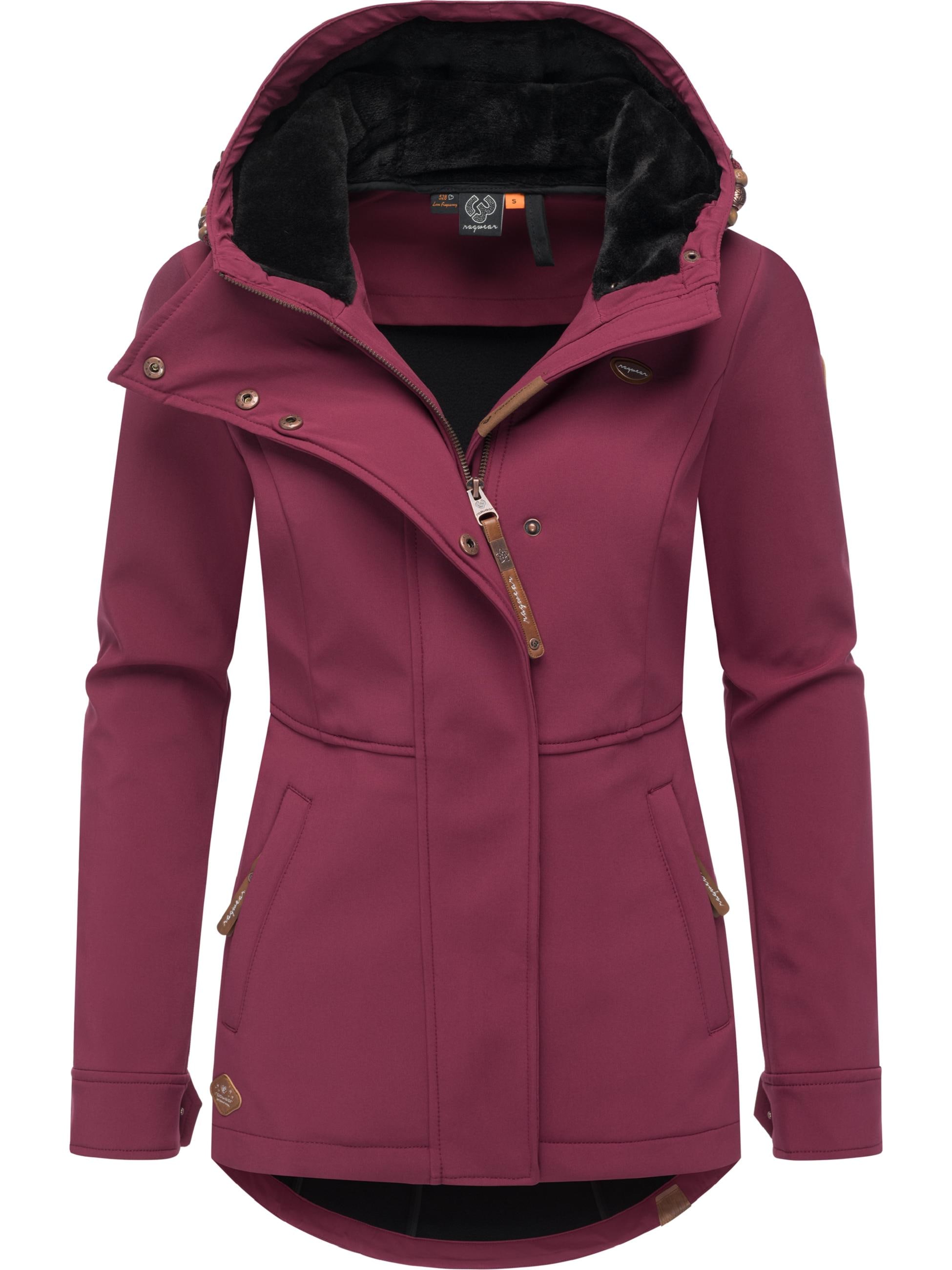 Ragwear Softshelljacke »Softshelljacke Yba« mit Kapuze sportliche Damen Outdoorjacke mit Kapuze