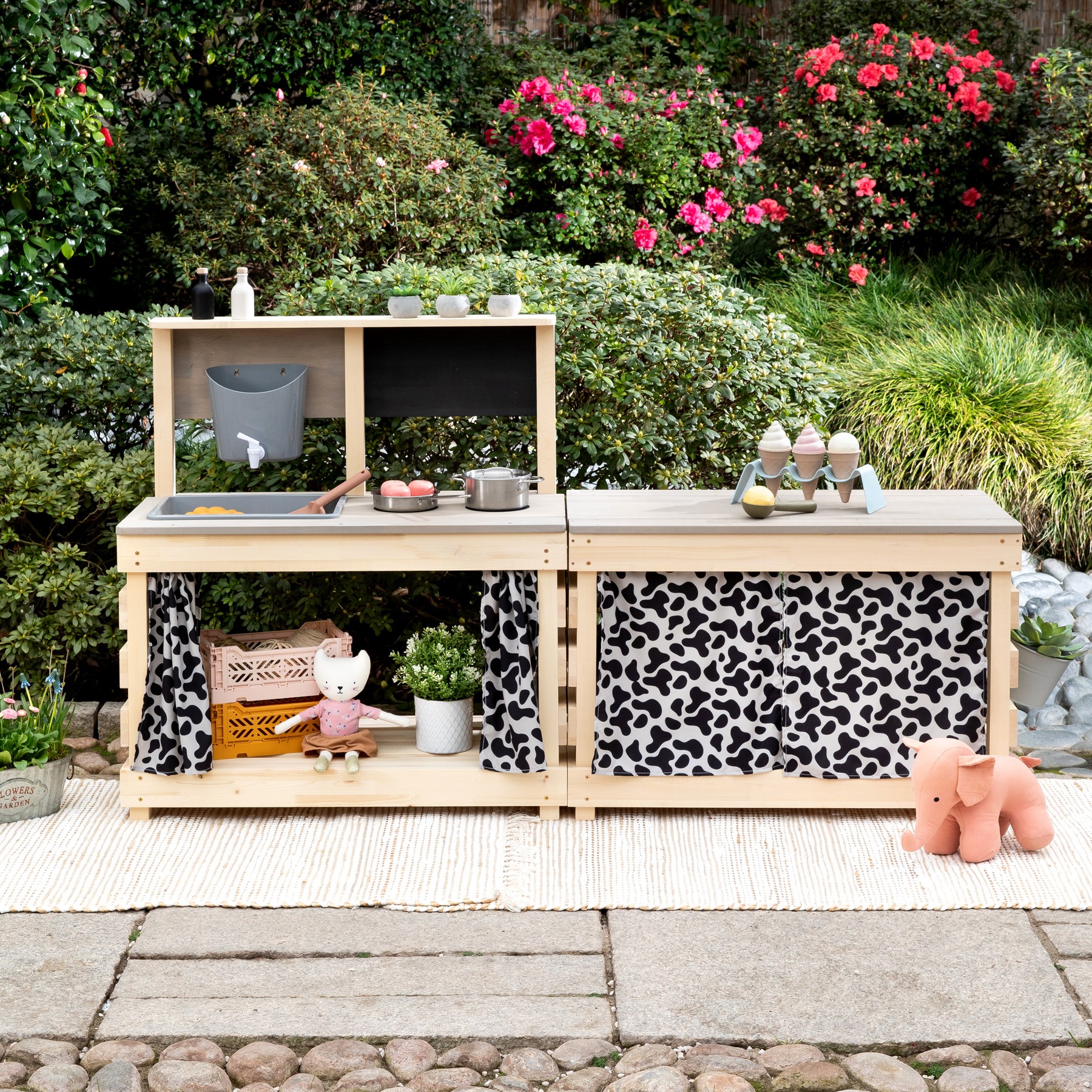 MUDDY BUDDY® Outdoor-Spielküche »Matschküche, Little Leo, natur - warmgrau«, ; FSC® - schützt Wald - weltweit