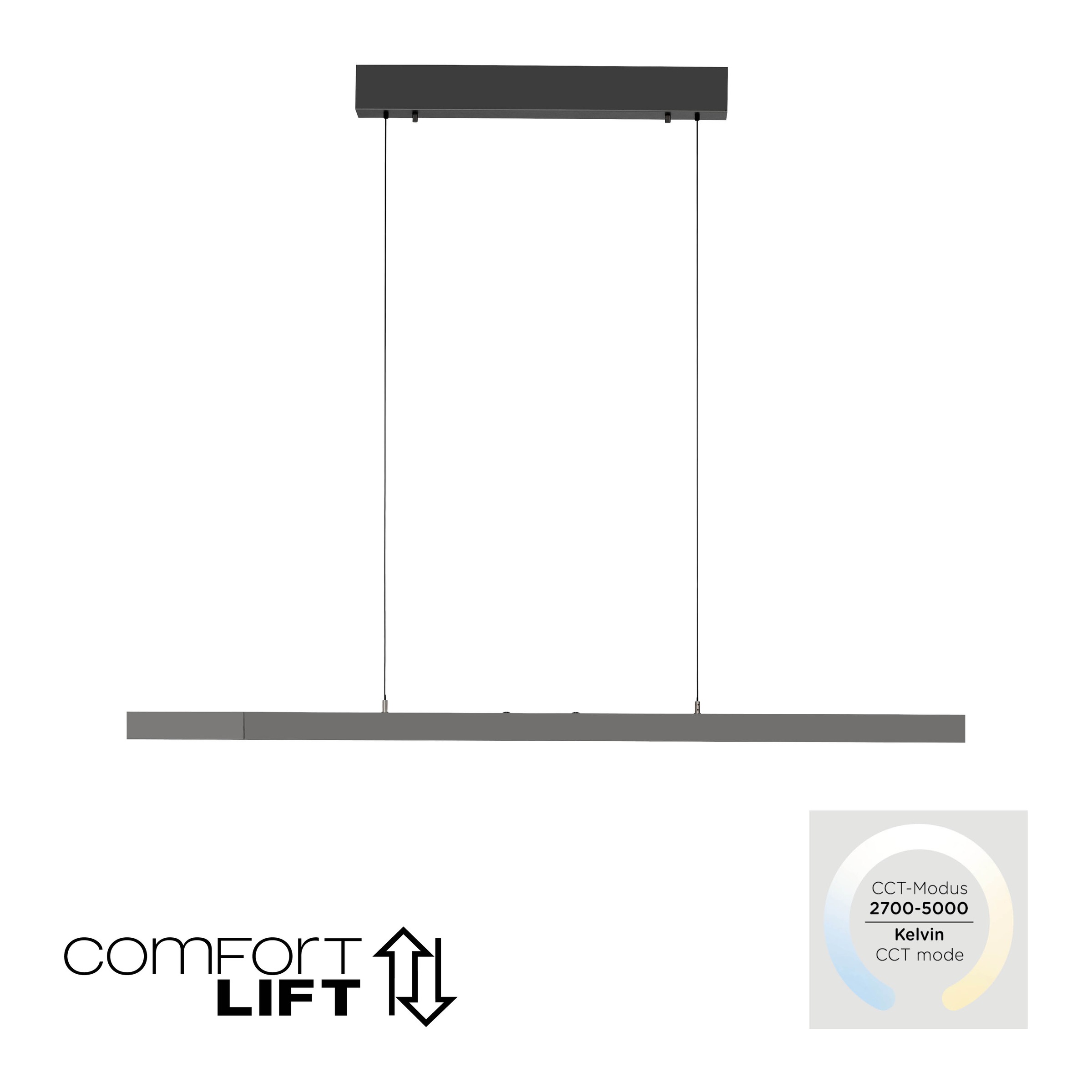 Paul Neuhaus LED Pendelleuchte »ADRIANA Comfort Lift« LED-Board 1 Stk. warmweiß - kaltweiß Touchdimmer, CCT 2700-5000K, Comfort-Lift, Memory, Verstellbar