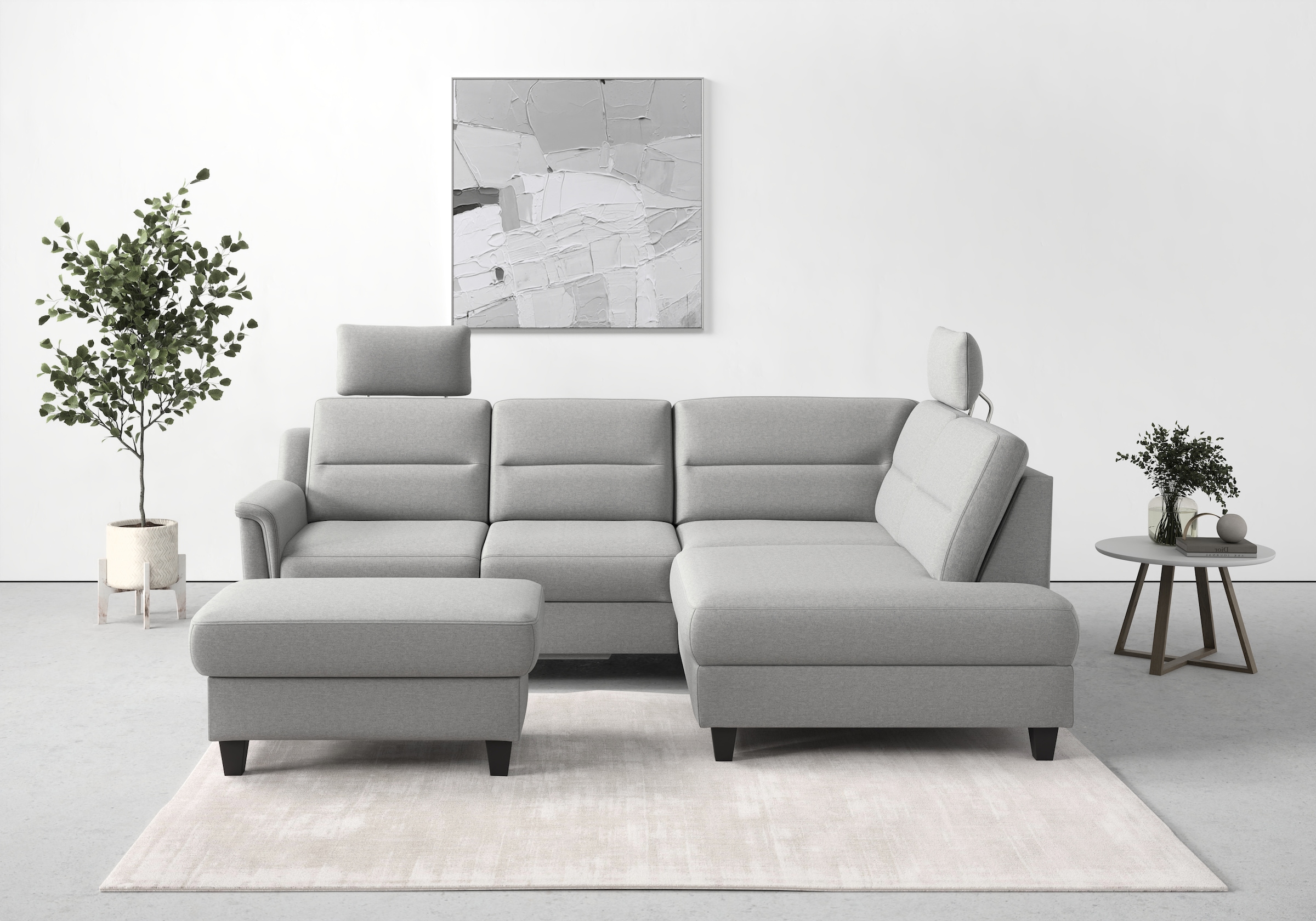 sit&more Stauraumhocker »Farö«, mit Stauraum und Federkern und wengefarbenen Füßen