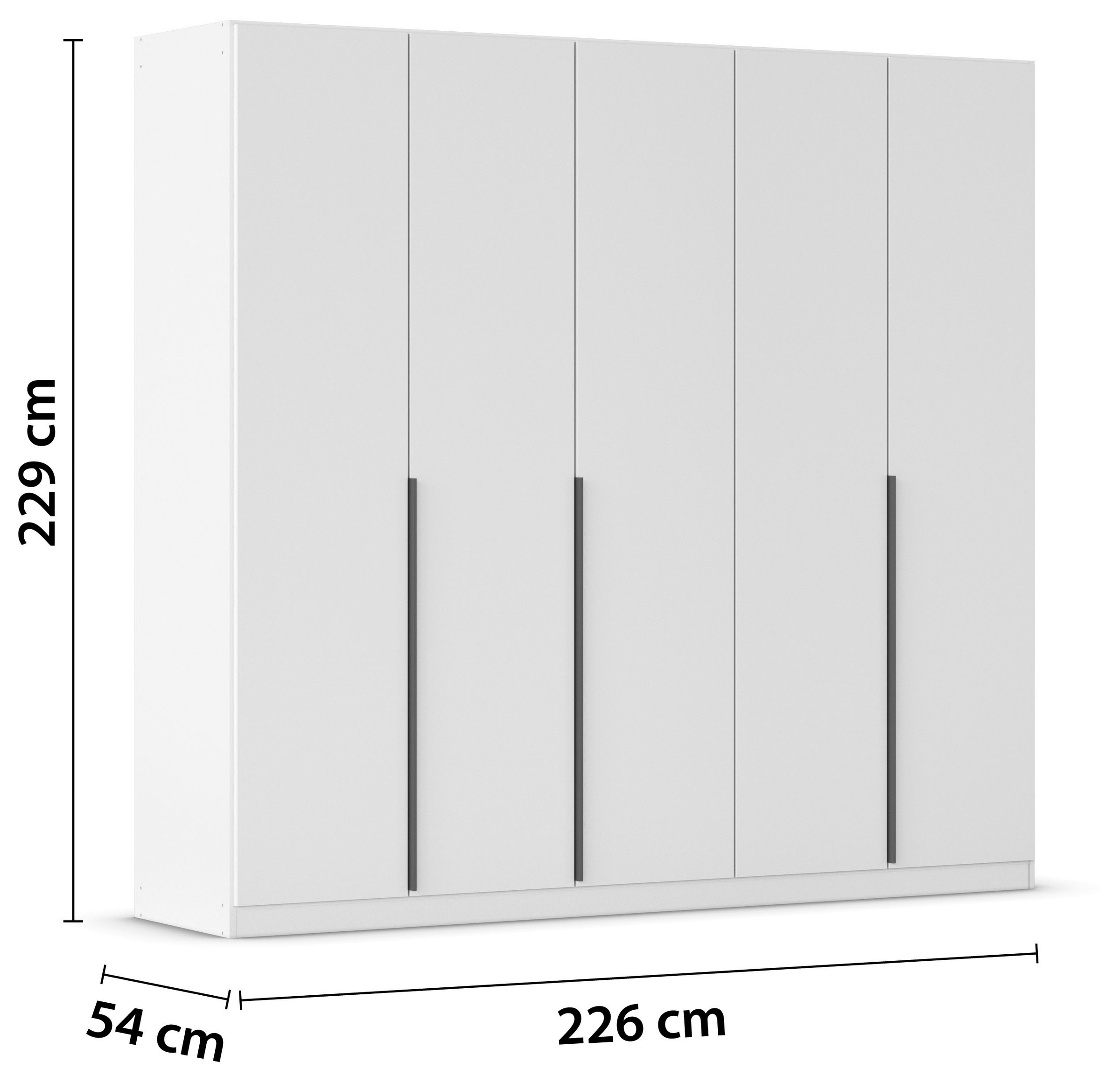 rauch Drehtürenschrank »Kleiderschrank Schrank Garderobe AGORDO TOPSELLER Schlafzimmer«, (in zwei Griff-Farben mit Dekor- oder Hochglanzfront), durchdachte Innenausstattung, in 6 Breiten und 2 Höhen MADE IN GERMANY