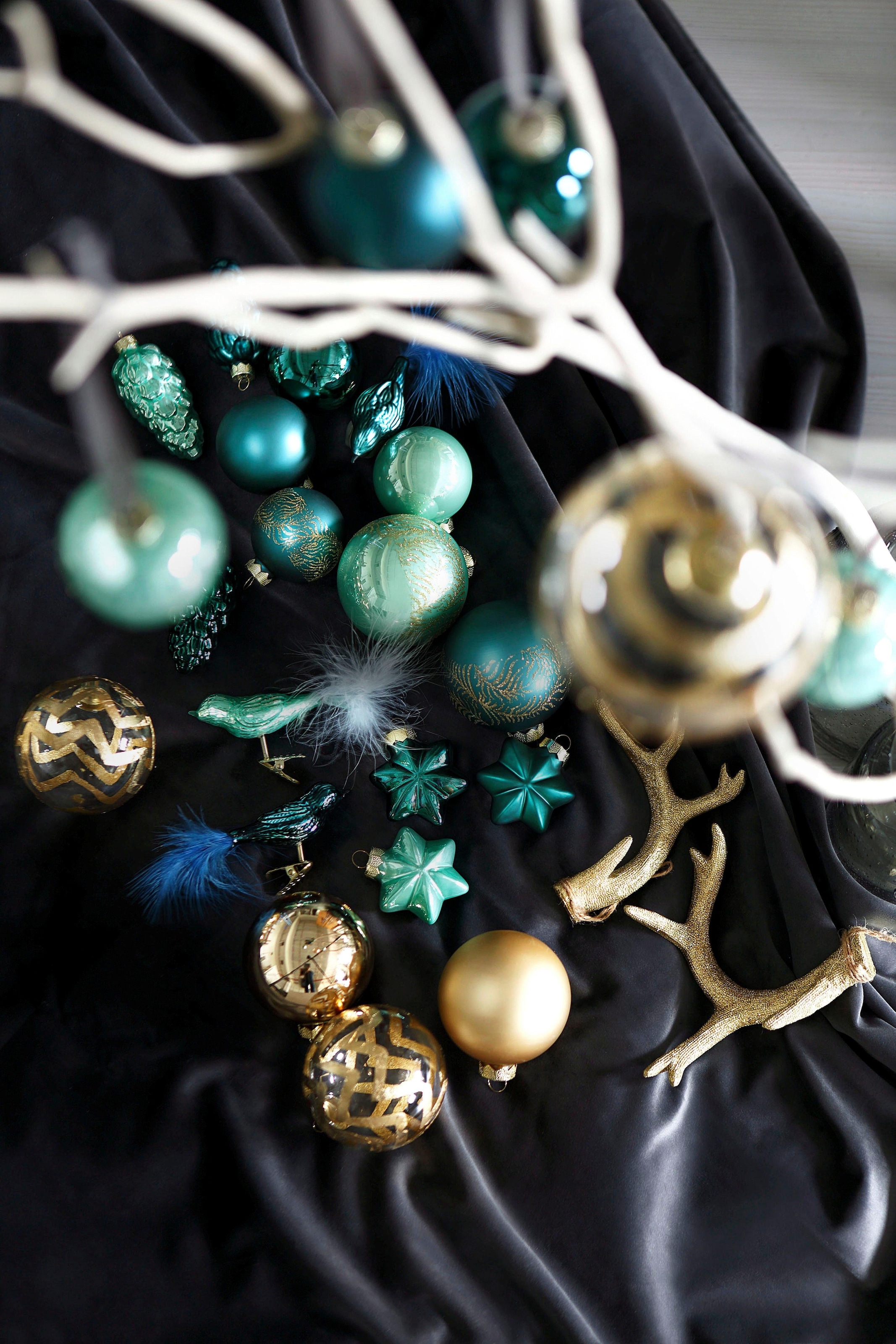 MAGIC by Inge Christbaumschmuck »Magic - Green Velvet«, (Set, 8 tlg.), Zapfen