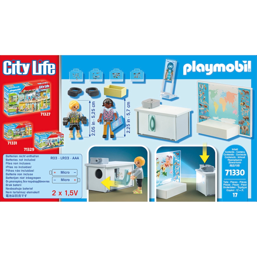 Playmobil® Konstruktions-Spielset »Virtuelles Klassenzimmer (71330), City Life«, (17 St.), mit Licht; Made in Germany
