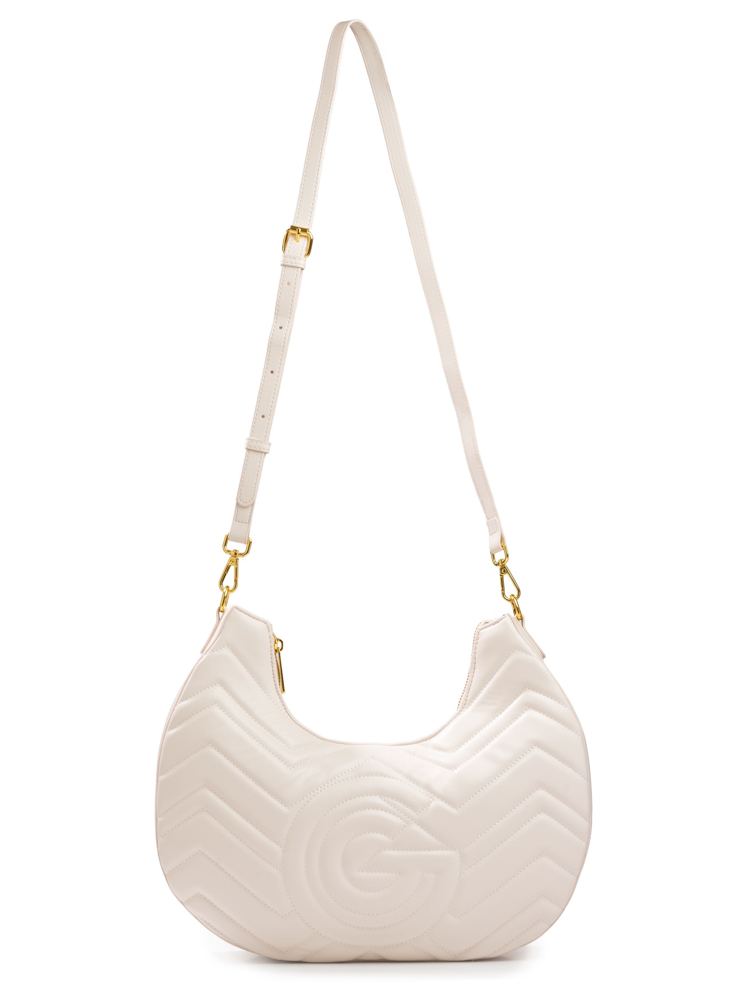Gabriella GUCCI Hobo »JENNIFER« Damen Henkeltasche, Schultertasche, Umhängetasche mit vielen Details