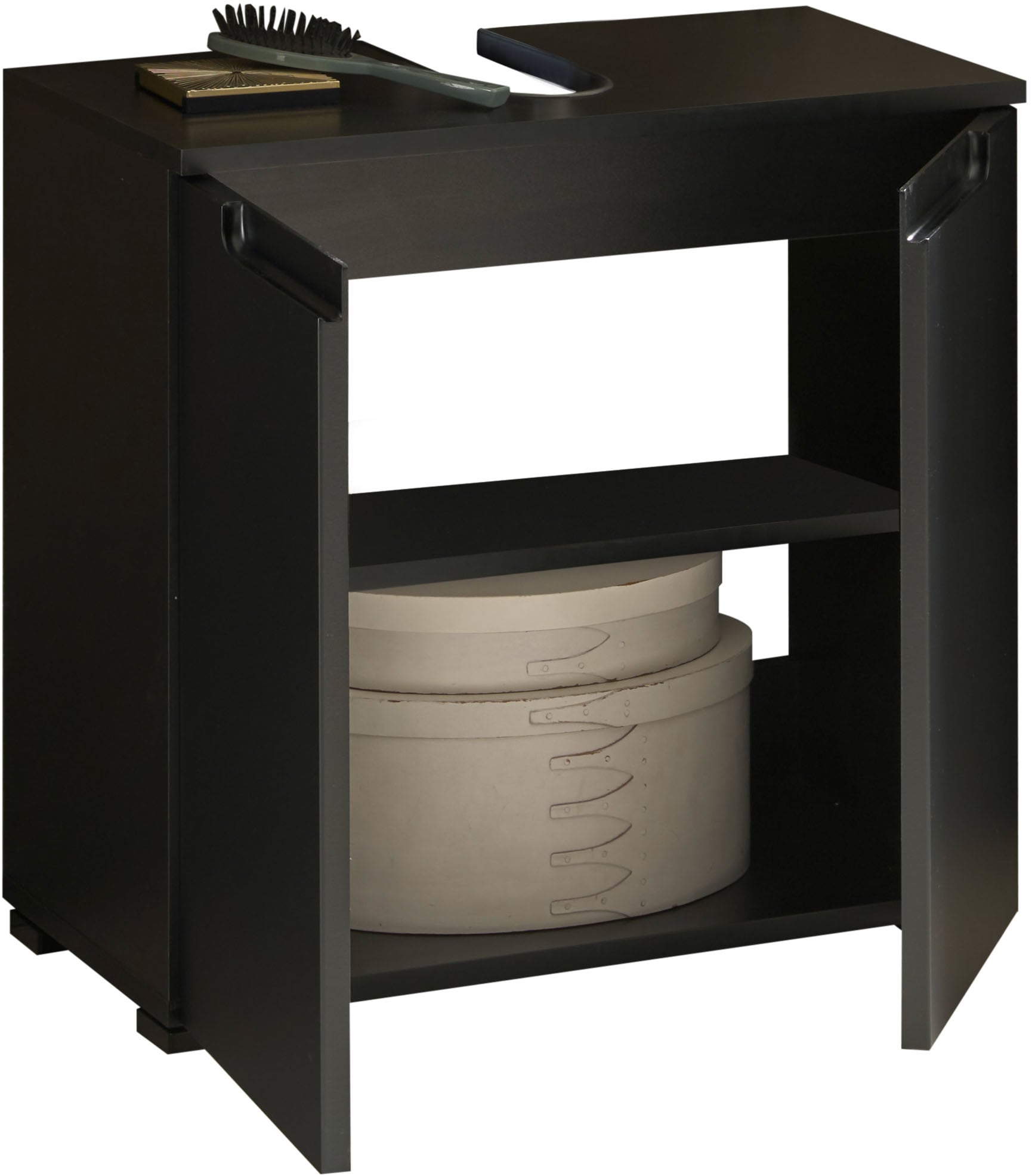 BASIC by Balculina Waschbeckenunterschrank »Spice, Badezimmerschrank BxTxH 60x57x32 cm«, (1 St.), Breite 60 cm, Griffmulden