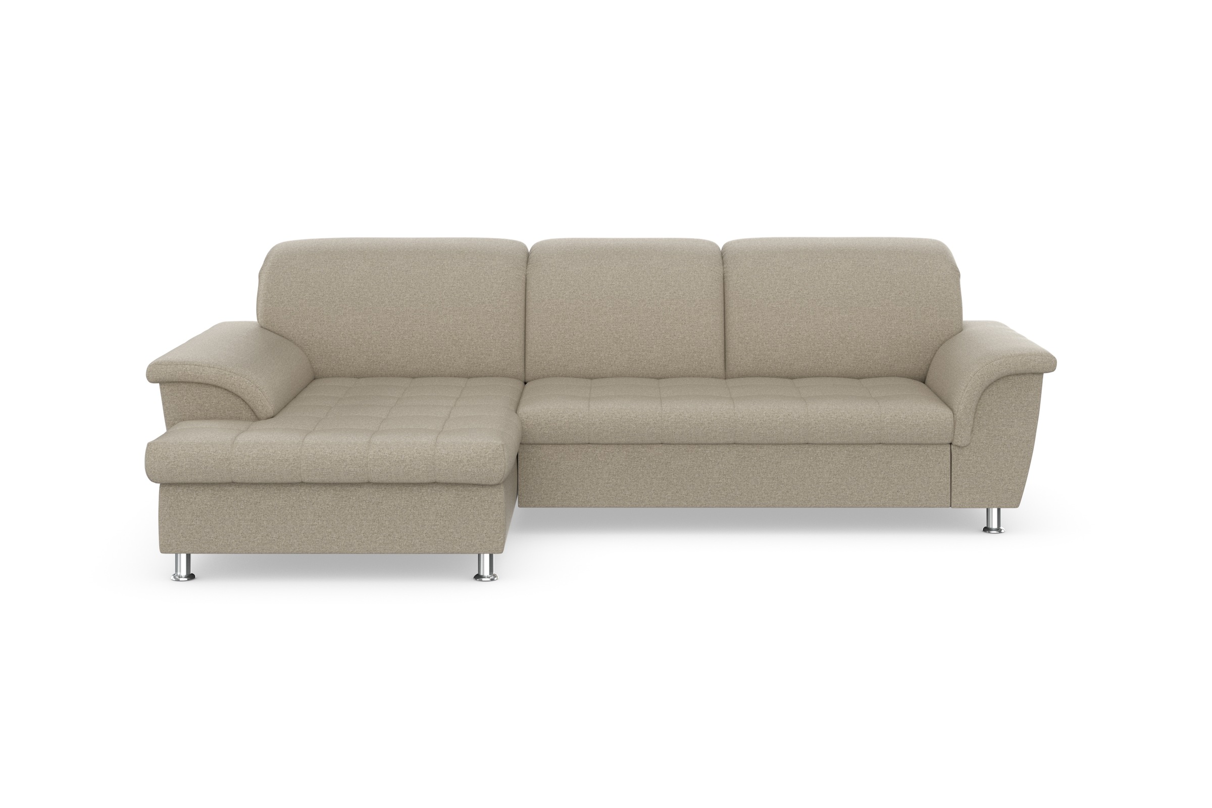DOMO collection Ecksofa Franzi, wahlweise mit Bettfunktion, Bettkasten und Kopfteilverstellung