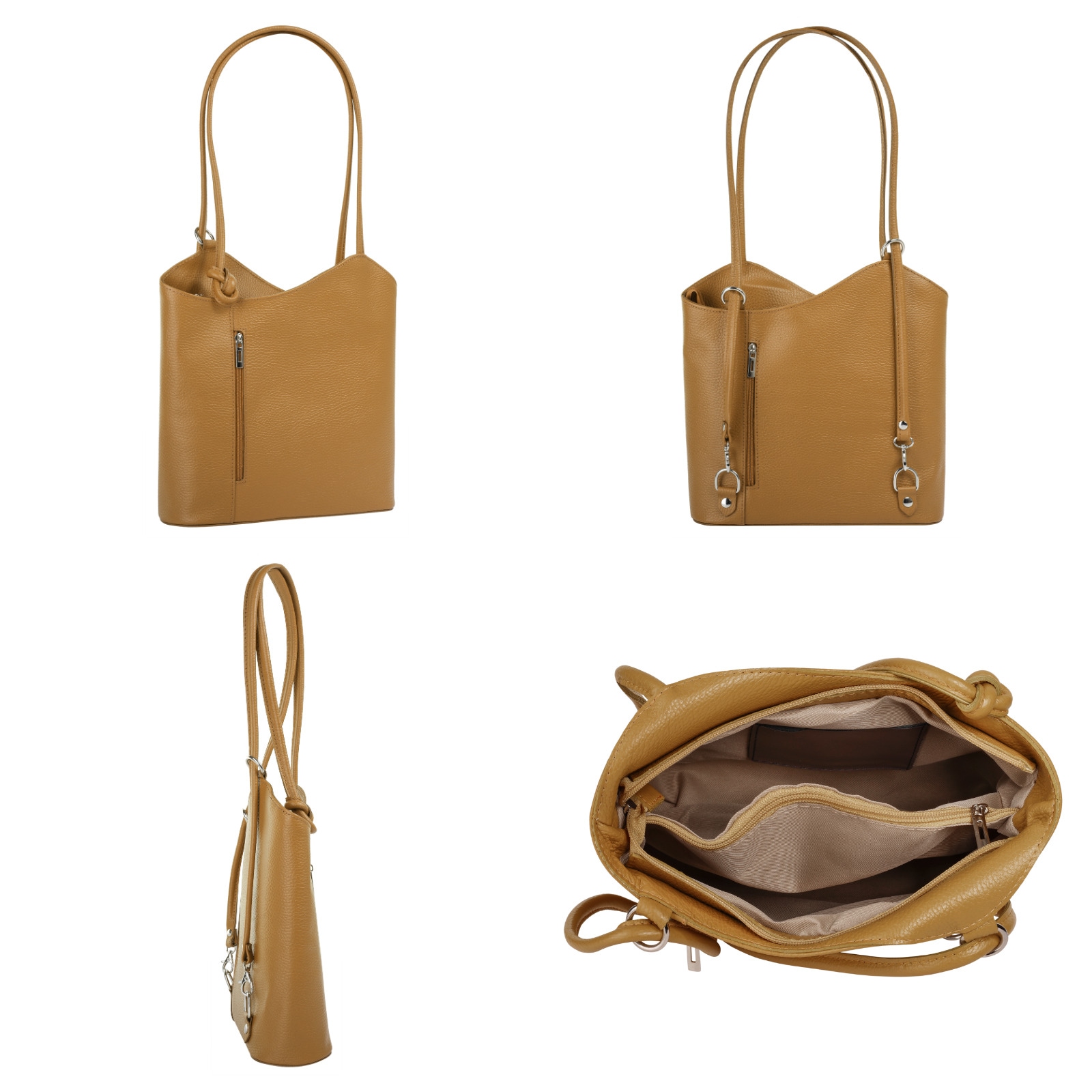 Cluty Cityrucksack, echt Leder, Made in Italy