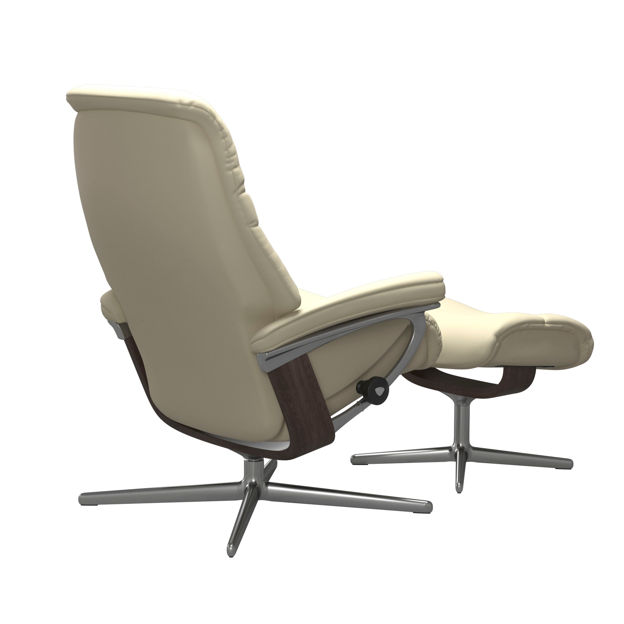 Stressless® Relaxsessel »Sunrise«, (Set, Relaxsessel mit Hocker), mit Hocker, mit Cross Base, Größe S, M & L, Holzakzent Wenge