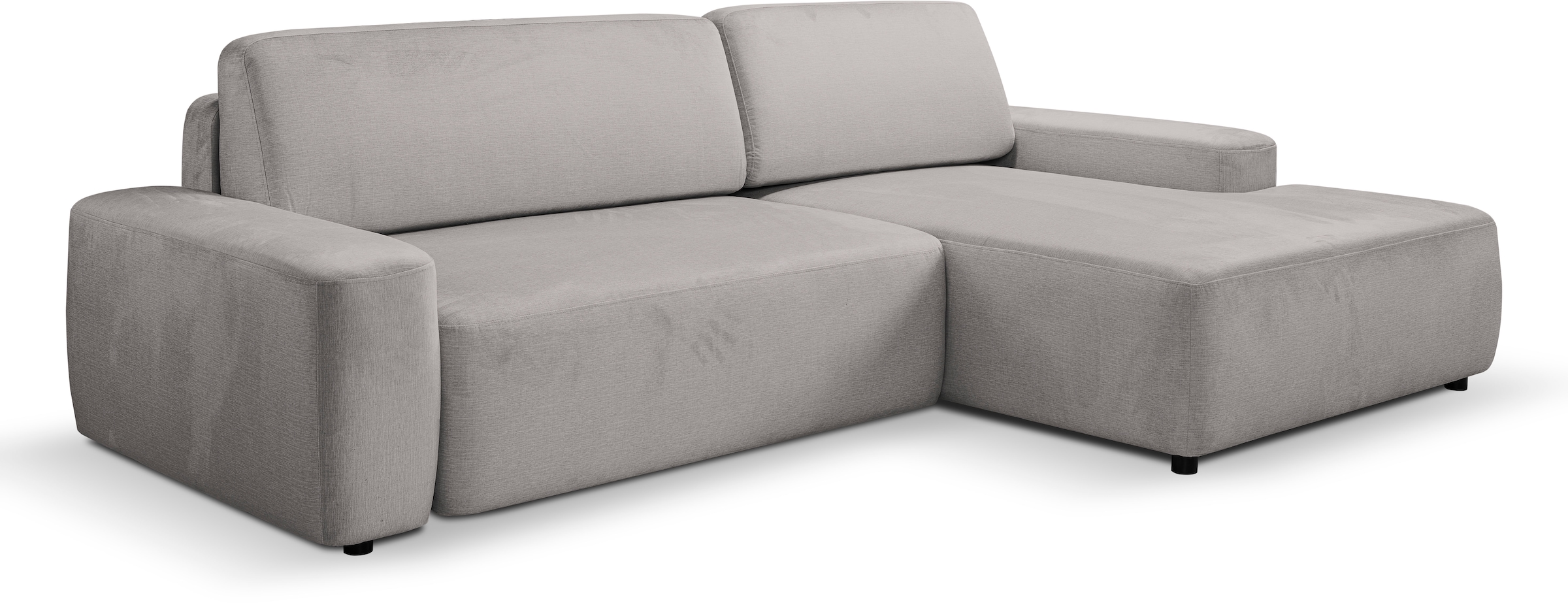 Ecksofa »Bully L-Form«, Curvy Trend Ecksofa mit Schlaffunktion in weichem Cord