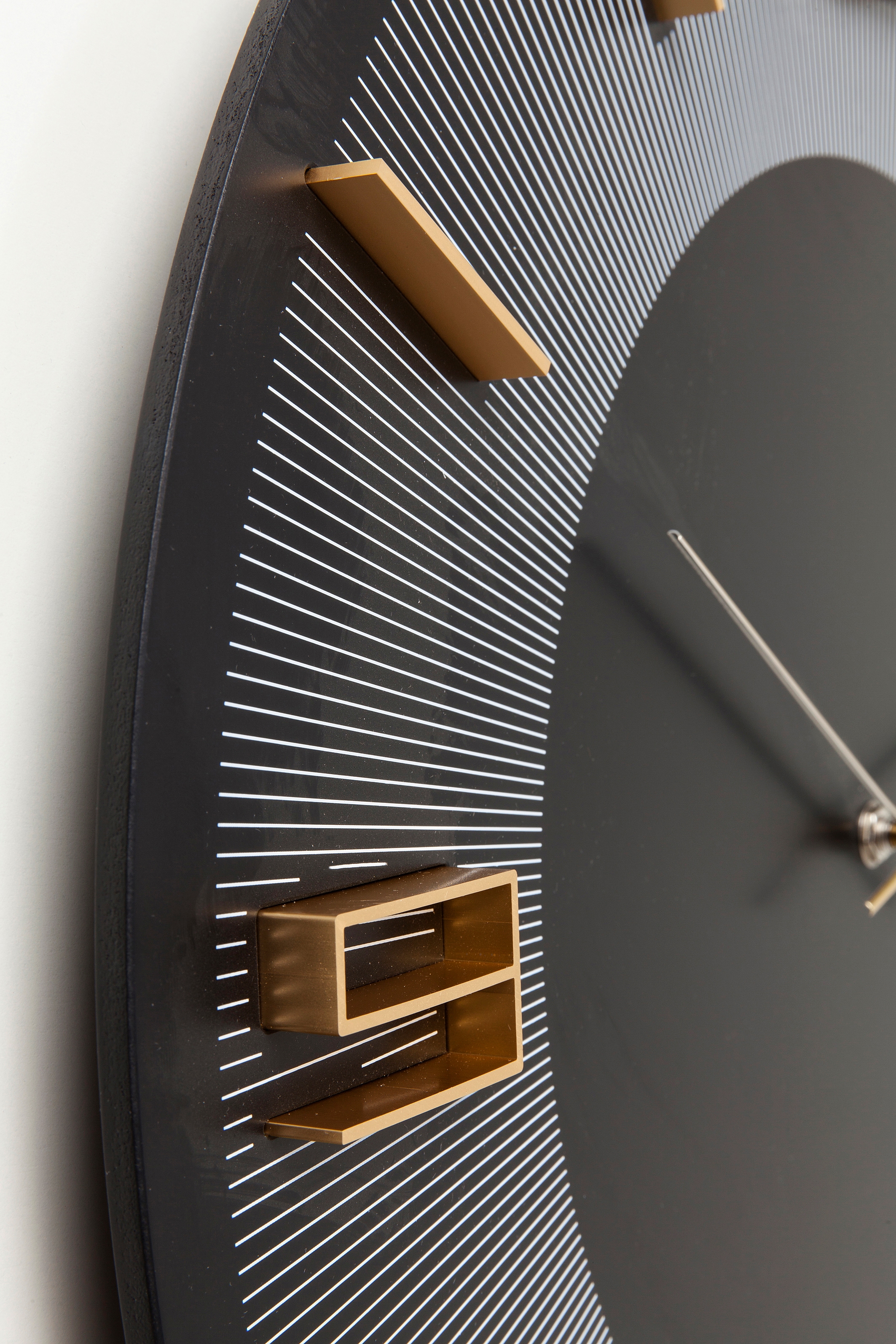 Kare Design Wanduhr »Wanduhr Leonardo Schwarz/Gold Ø49cm«