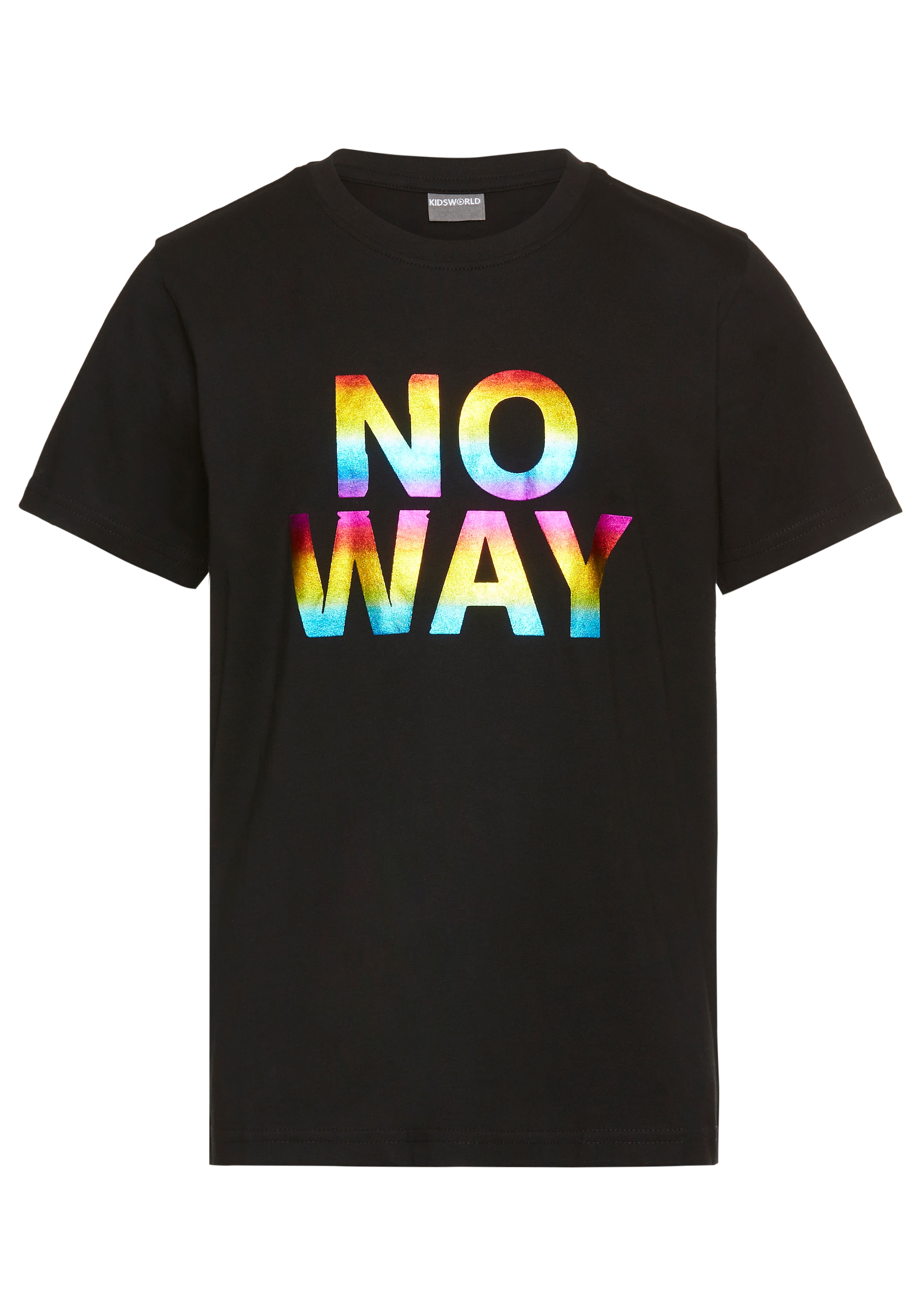 KIDSWORLD T-Shirt »Sprücheshirt: NO WAY« mit coolem Foliendruck