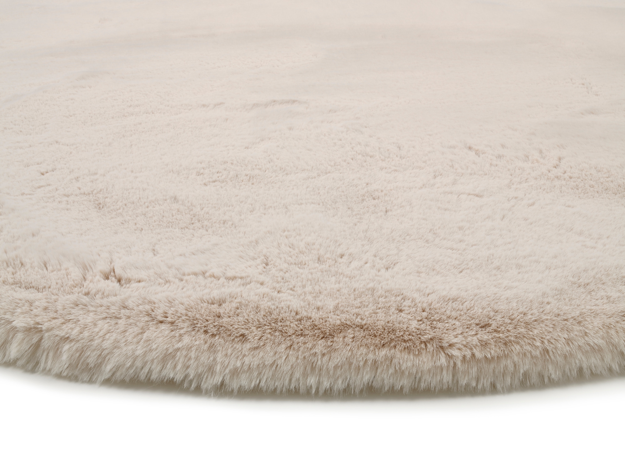 OCI DIE TEPPICHMARKE Teppich »ROCKY SOFT«, rund, 35 mm Höhe, Kunstfell, weich, kuschelig, maschinell gewebt, waschbar