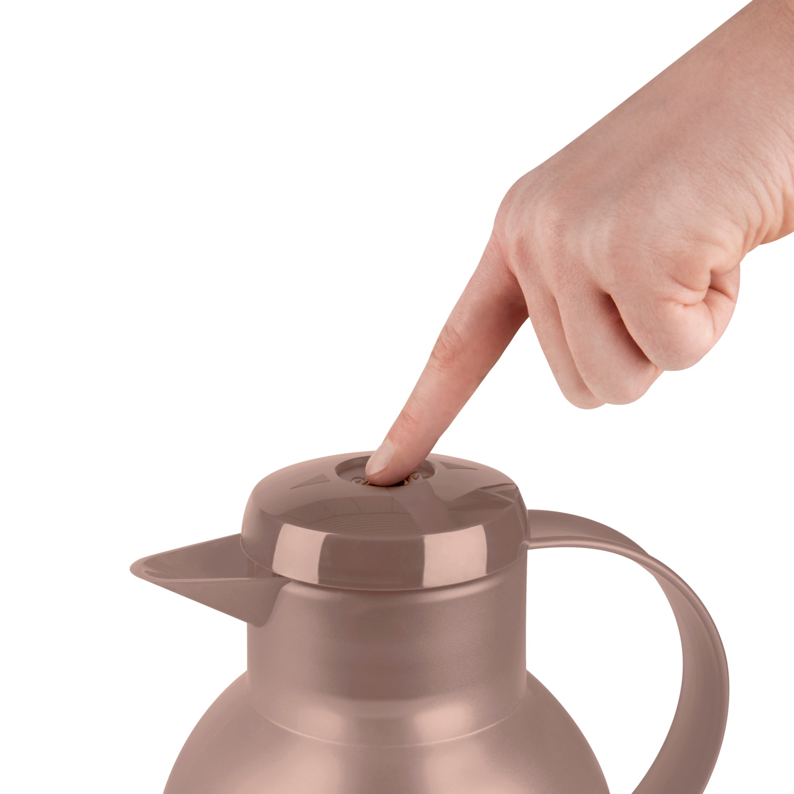 Emsa Isolierkanne »Samba« 1 l zeitloses Design, einfacher Knopfdruck, 24h kalt, 12h warm