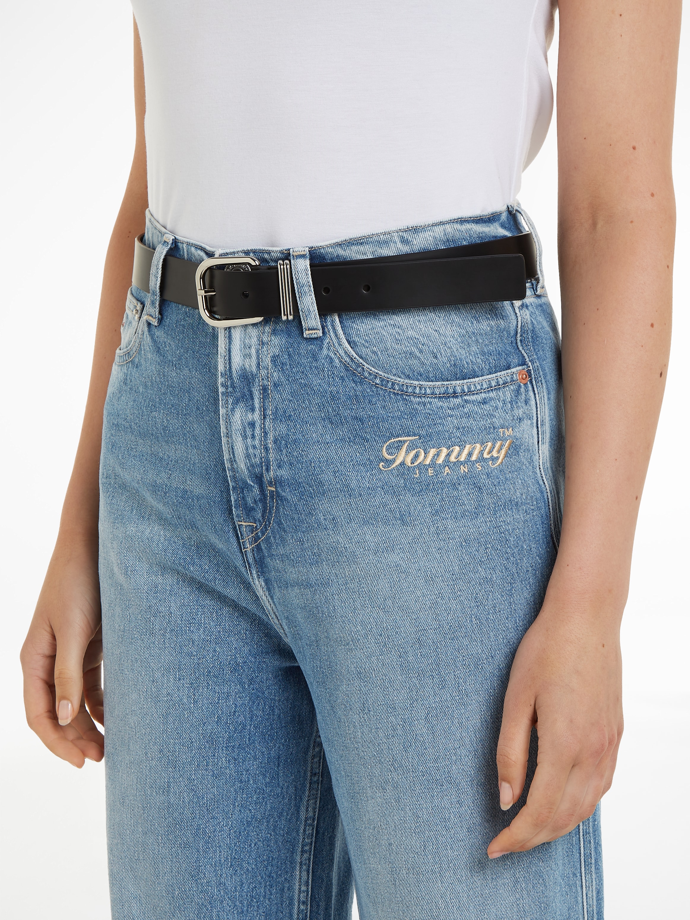 Tommy Jeans Ledergürtel »TJW Bold Leather 3.0 cm«, mit modischem Logoschriftzug
