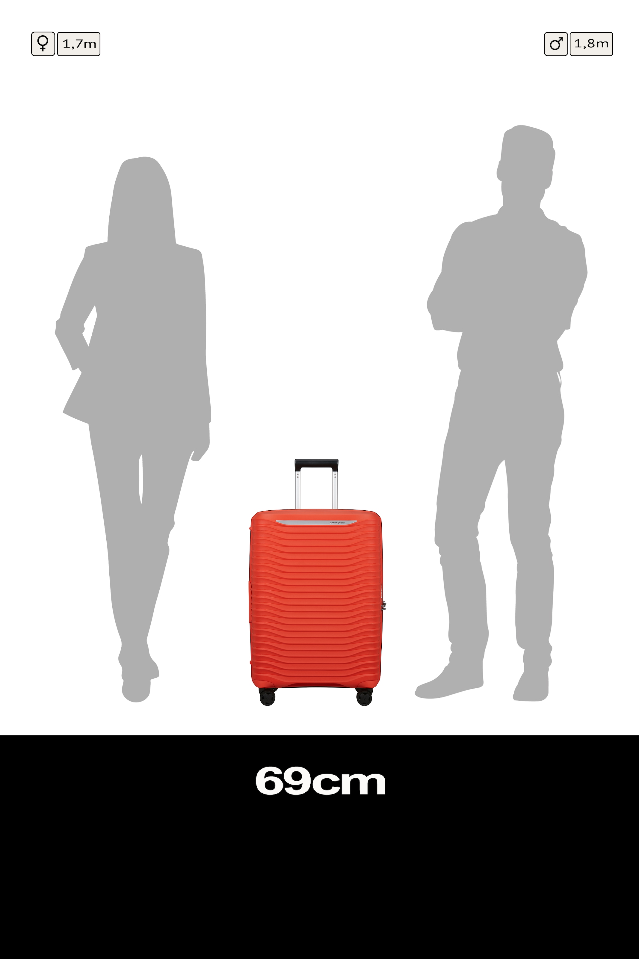 Samsonite Hartschalen-Trolley »UPSCAPE, verschiedene Größen und Farben« 75 l 4 Rollen mit Volumenerweiterung, mit Tragegriff oben und seitlich