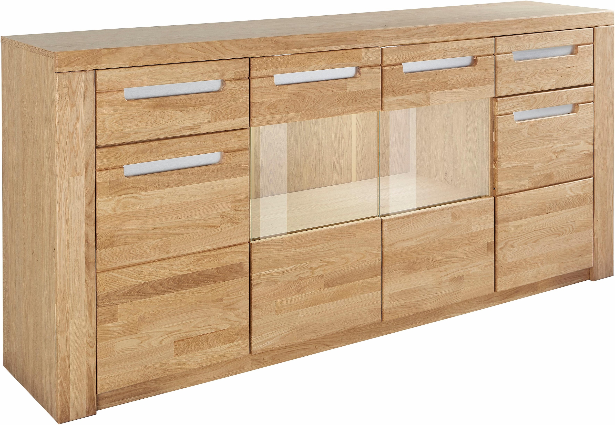 Home affaire Sideboard »Kolding«, Breite 200 cm mit 2 Glastüren und 2 Holztüren