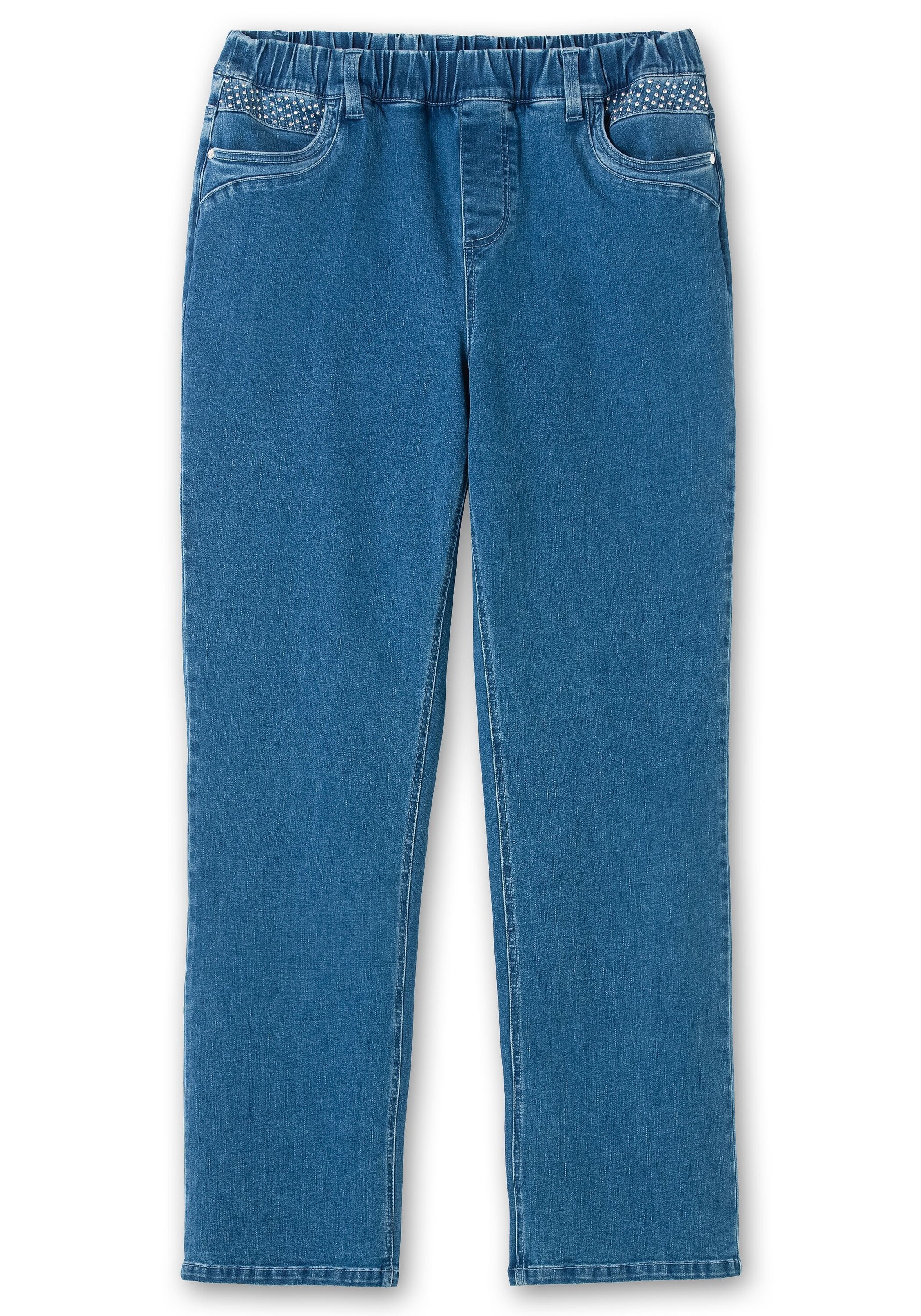 Sheego Schlupfjeans »Gerade Jeans mit Powernetz-Einsatz«