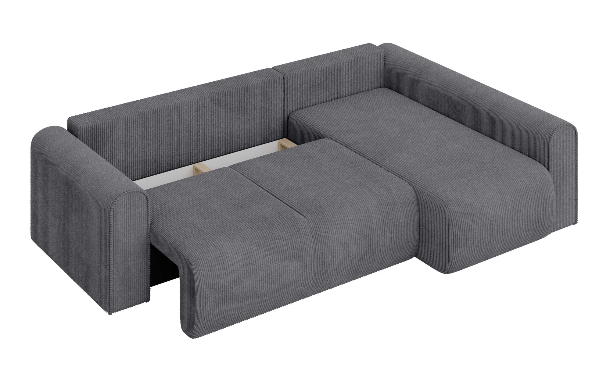 INOSIGN Ecksofa »Zacharia wahlweise Schlafsofa mit Bettkasten, B/T/H 250/166/86 cm«, L-Form mit Wellenunterfederung, Ottomane rechts oder links bestellbar