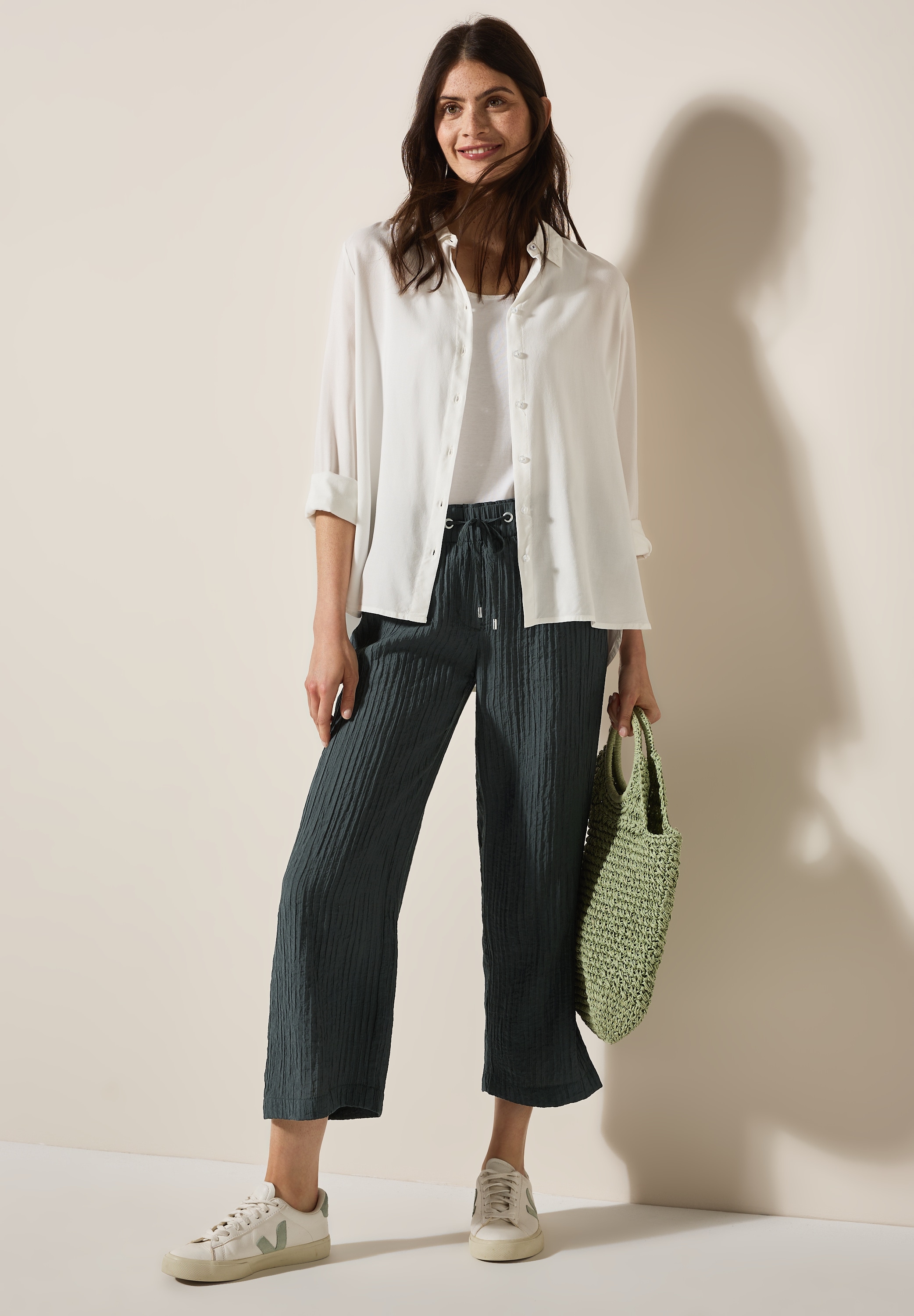 Cecil Stoffhose »Style Neele«, im Loose Fit, Stukturhose