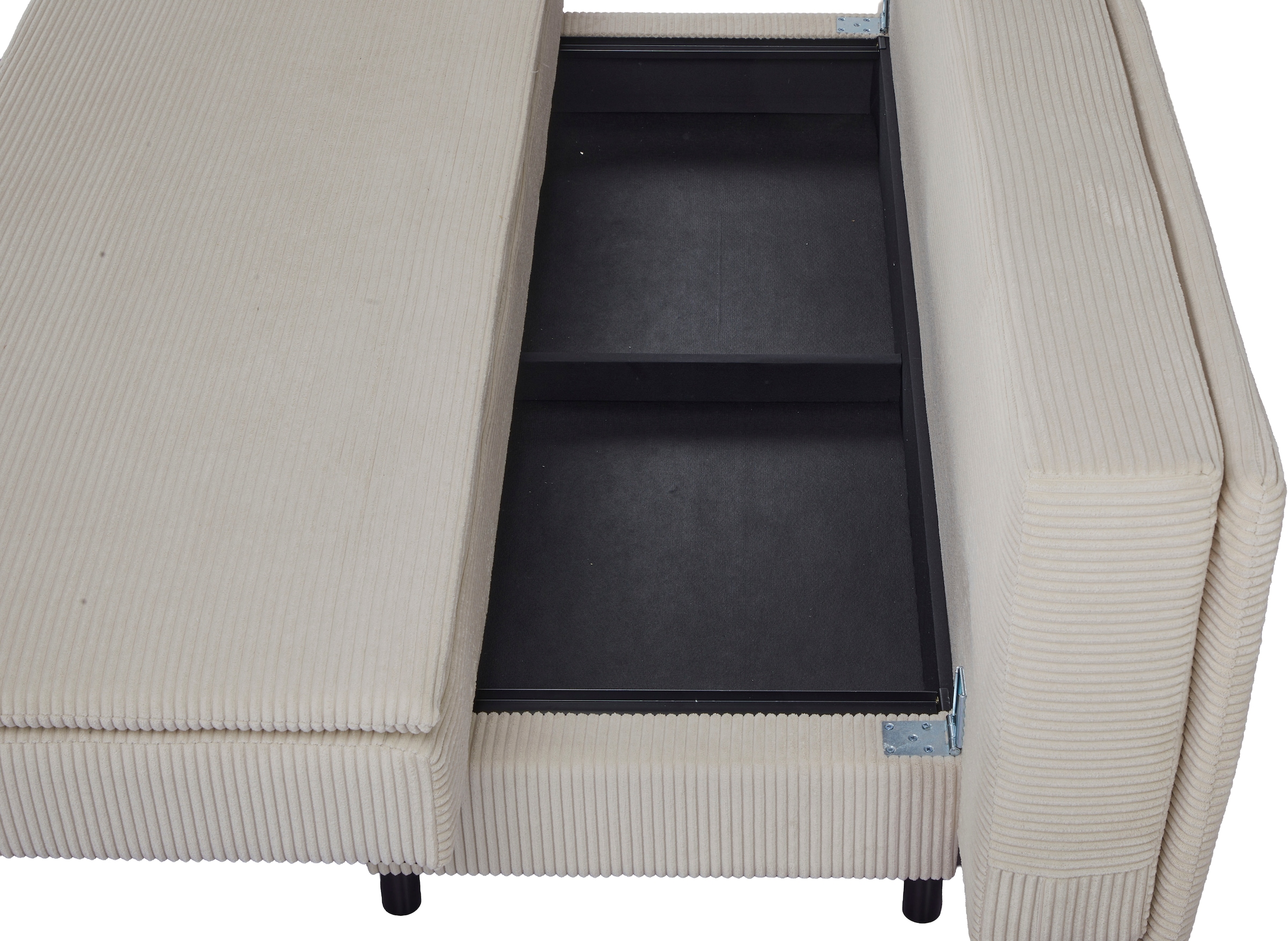 OTTO home Schlafsofa »JANNIKO Cord, Breite: 193 cm, Liegefläche 124x193 cm, softer Cord« mit Bettfunktion & Bettkasten