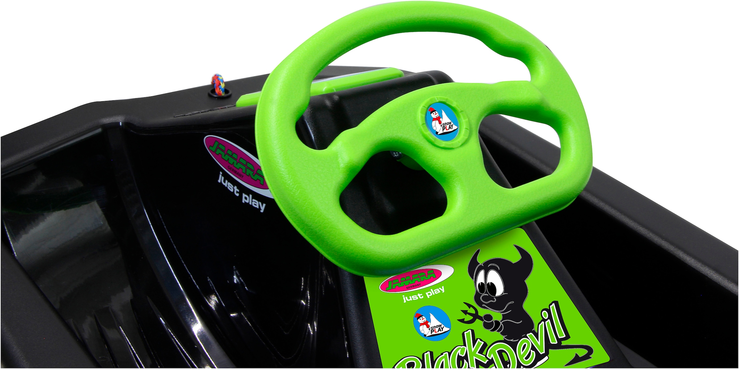 Jamara Bob »Snow Play Bob Black Devil 84cm schwarz mit Lenkrad und Bremse« Made in Europe