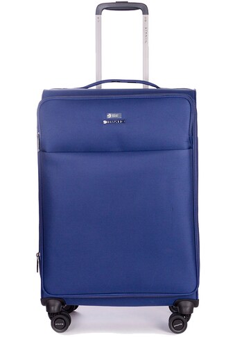 Weichgepäck-Trolley »Stratic Light + M, dark blue«, 4 Rollen