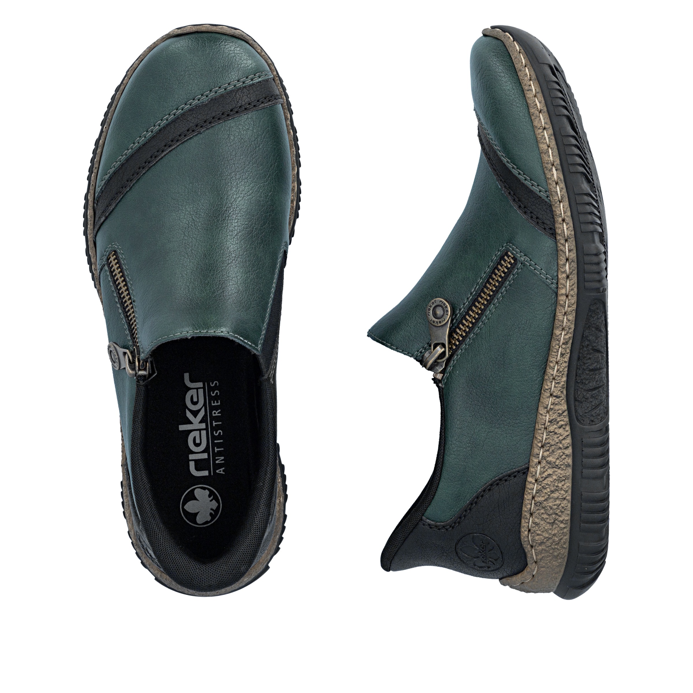Rieker Slipper »Ready2GO«  Casual-Halbschuh mit Reißverschluss und Stretcheinsatz