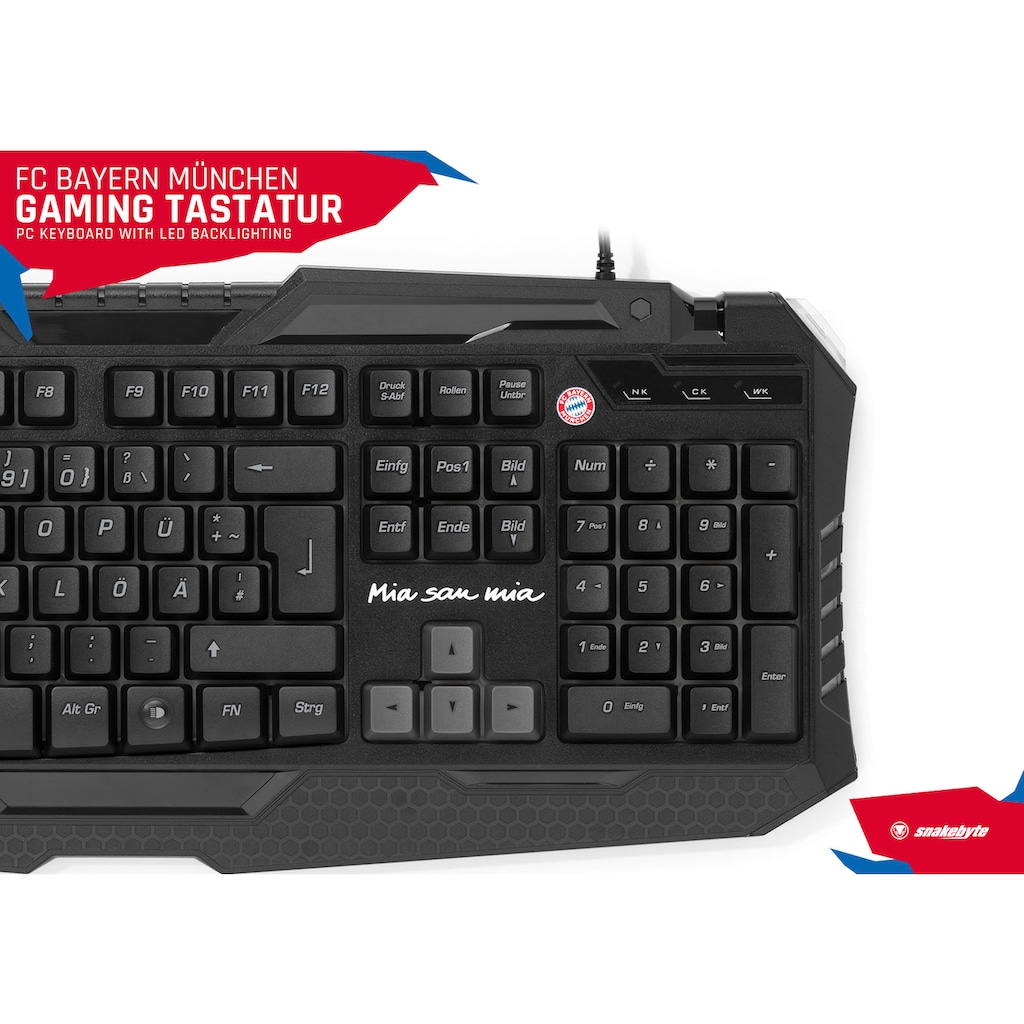 Snakebyte Gaming-Tastatur »FC Bayern München PC-Gaming Tastatur«