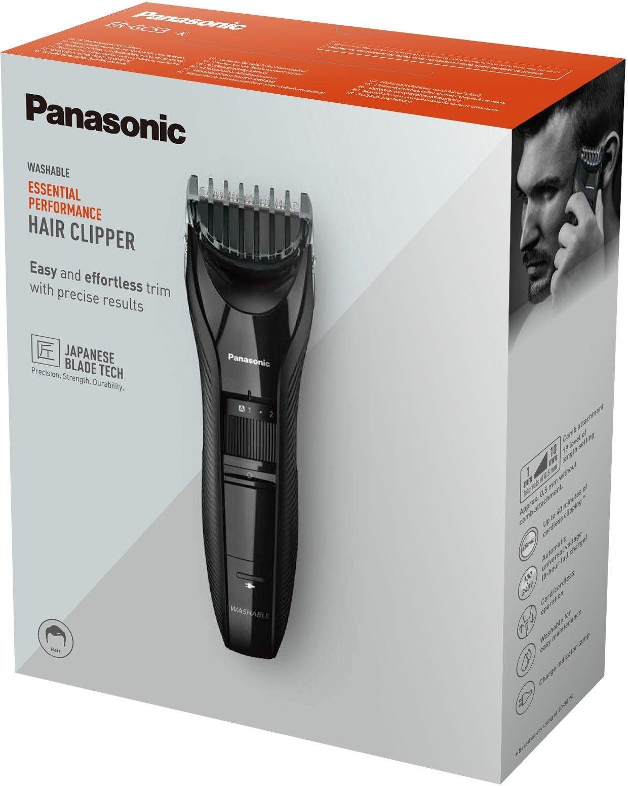 3 »ER-GC53-K503«, 1 19 Haarschneider mit Aufsätze, XXL Schnittlängen Jahren mit Garantie Panasonic