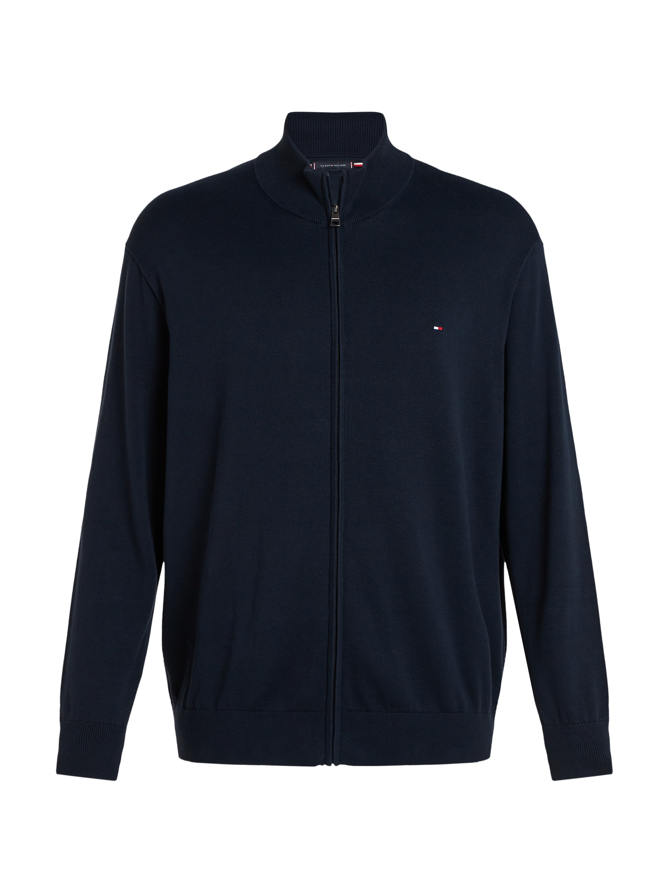 Tommy Hilfiger Big & Tall Strickjacke »BT-ESSENTIAL COTTON ZIP THRU-B«, Großen Größen